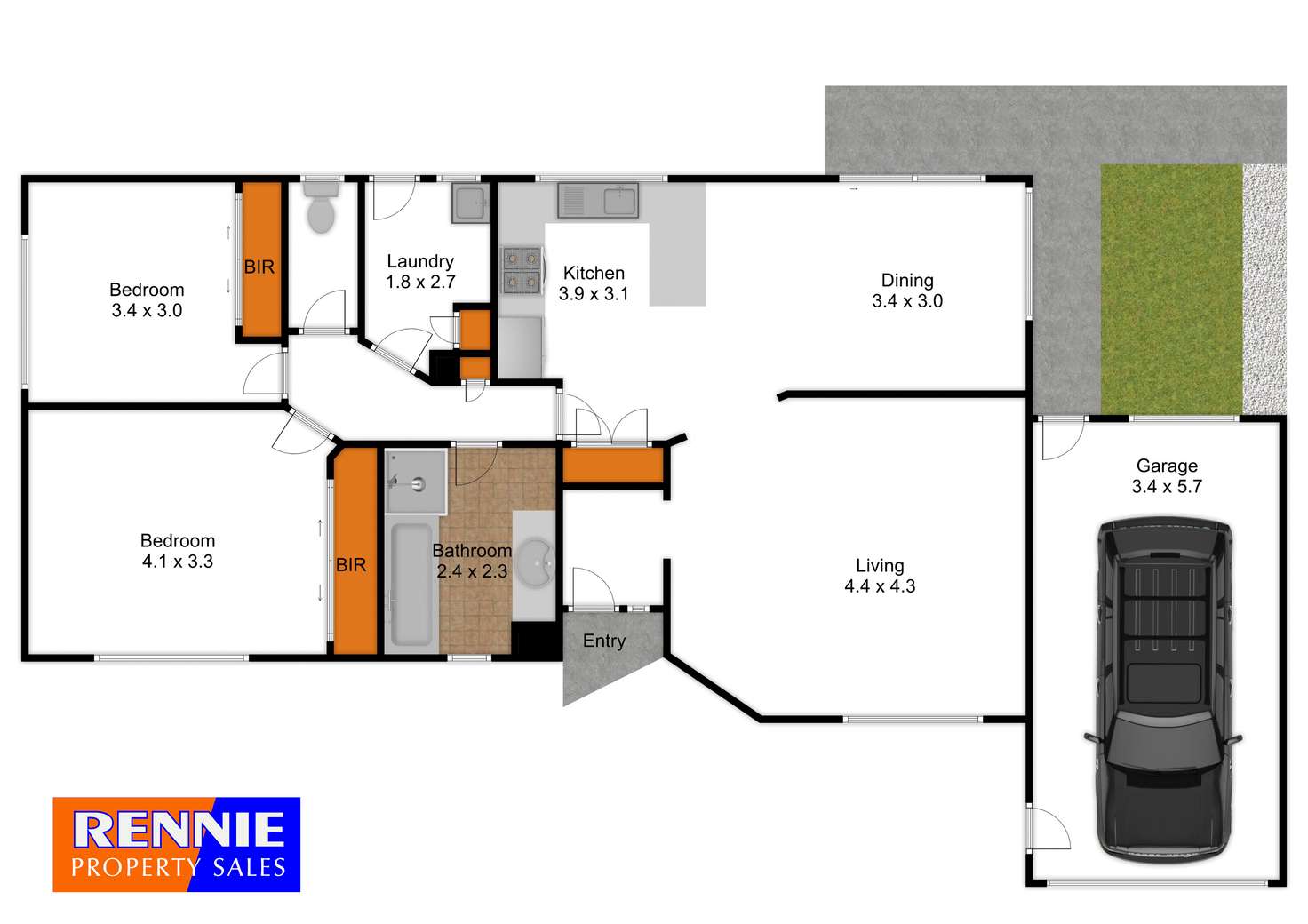 Floorplan of Homely townhouse listing, 1/1 Ambler Place, Traralgon VIC 3844