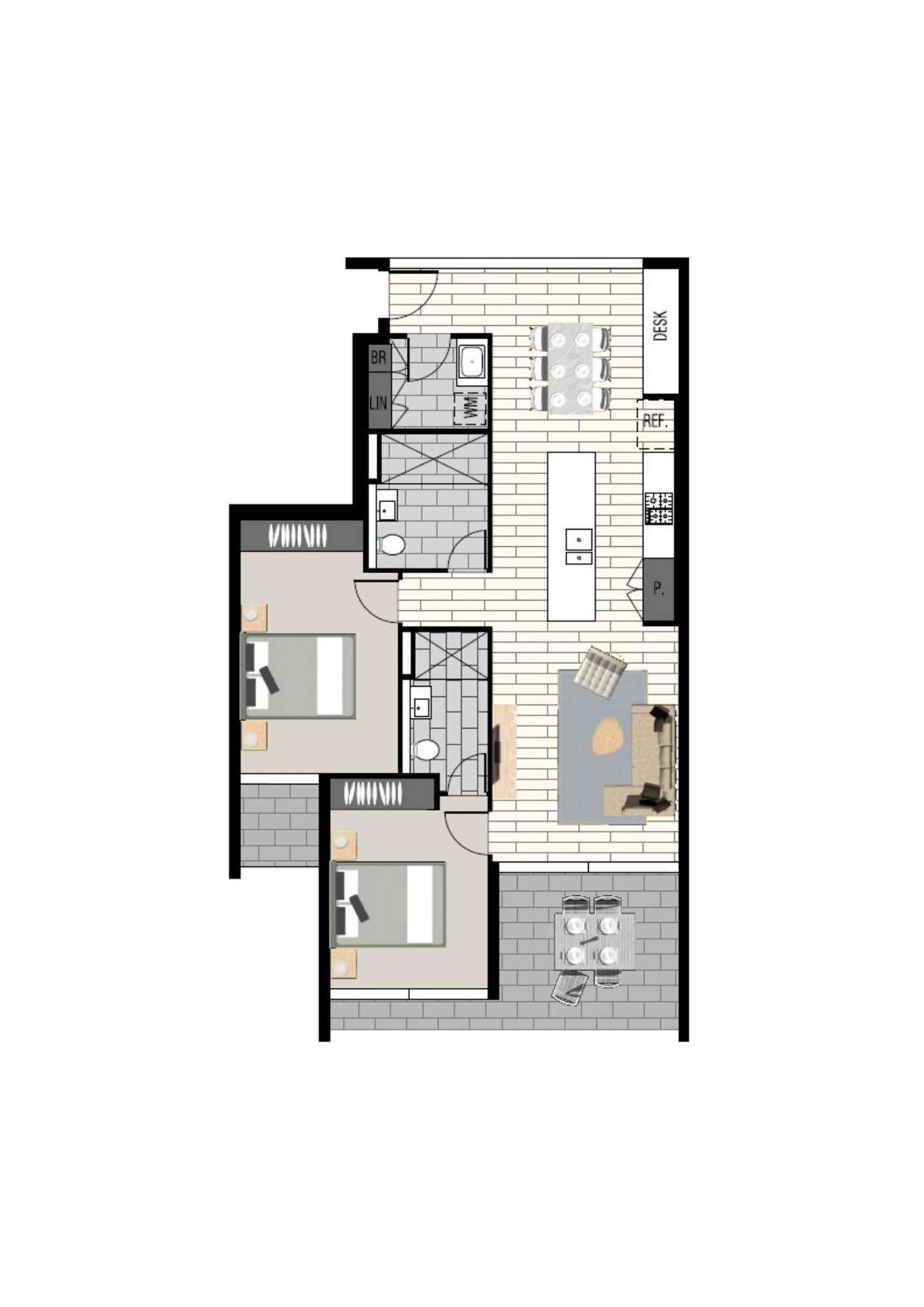 Floorplan of Homely unit listing, 504/54-56 Tryon Street, Upper Mount Gravatt QLD 4122
