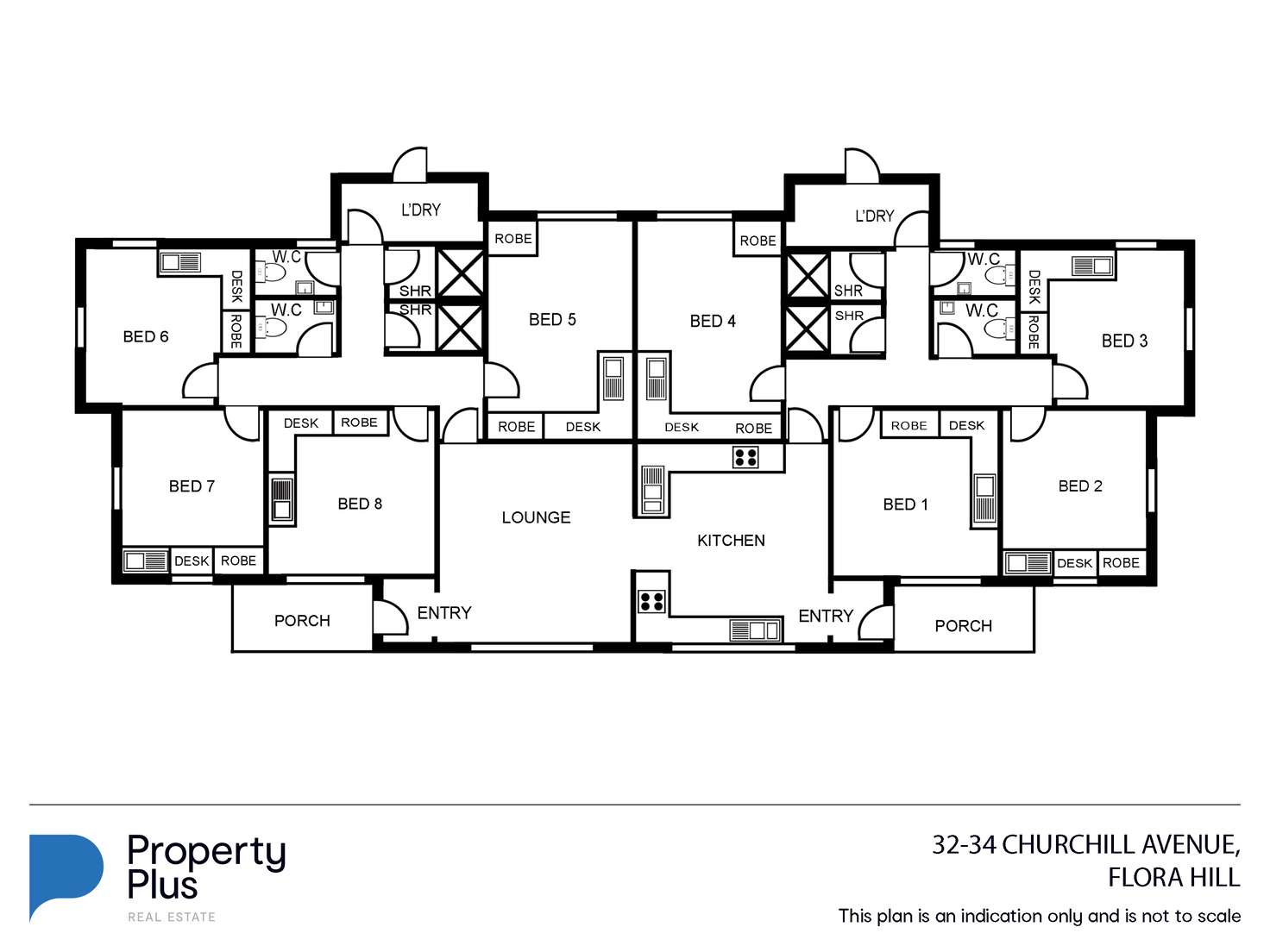 Floorplan of Homely townhouse listing, Room 1/32-34 Churchill Avenue, Bendigo VIC 3550