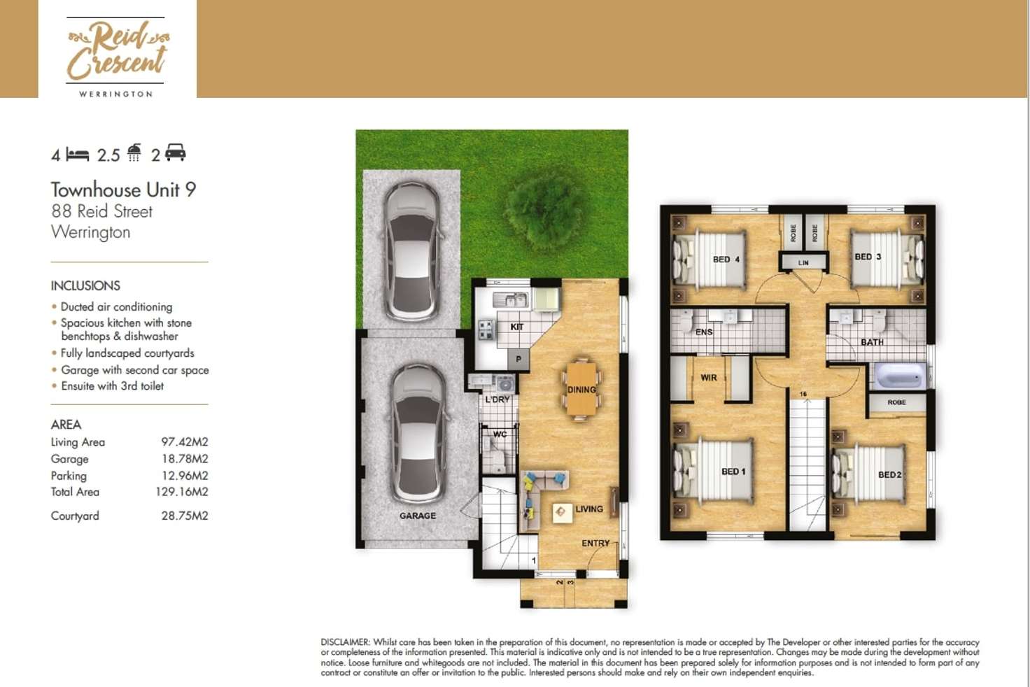 Floorplan of Homely townhouse listing, 9/88 Reid Street, Werrington NSW 2747