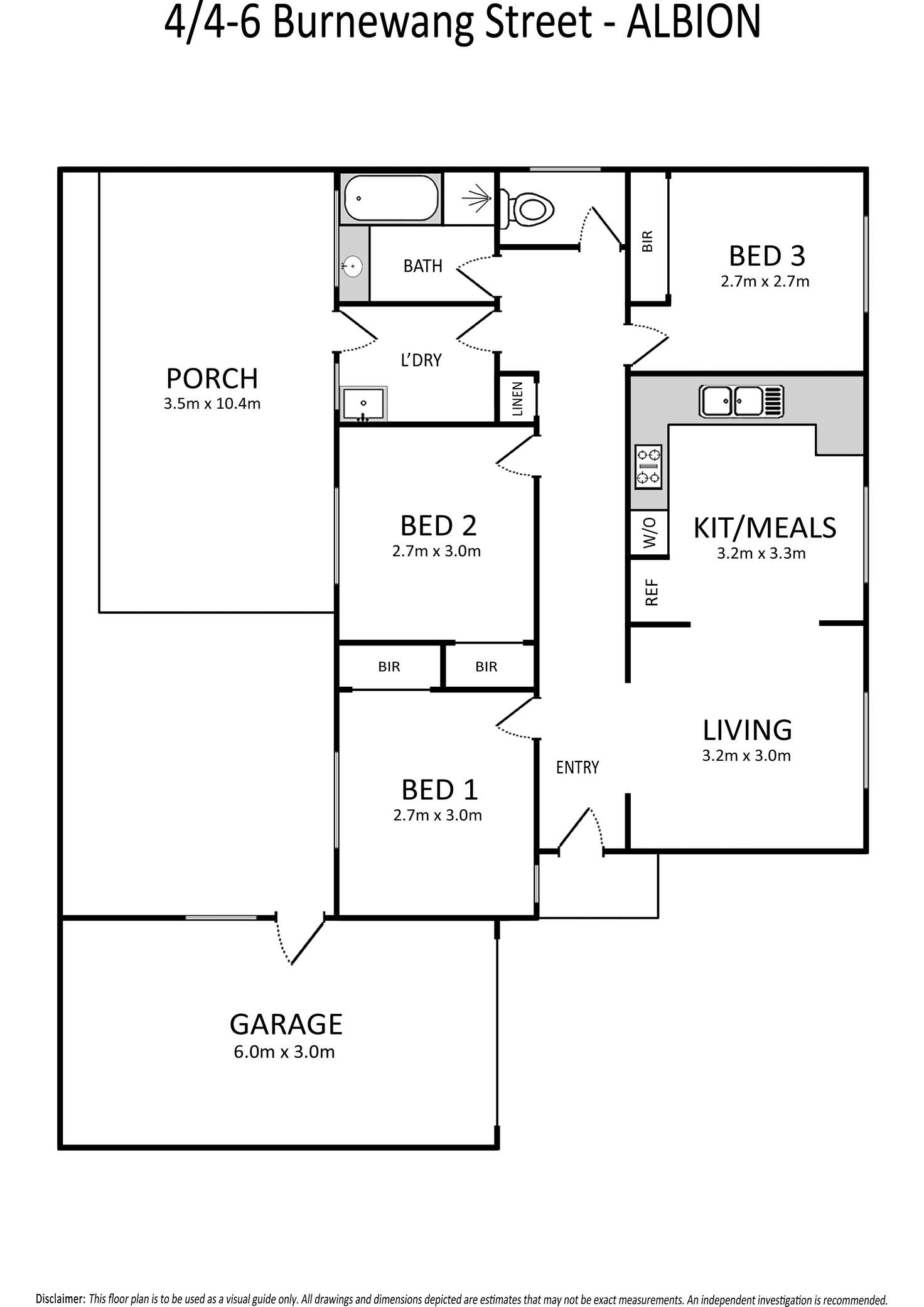 Floorplan of Homely unit listing, 4/4-6 Burnewang Street, Sunshine VIC 3020