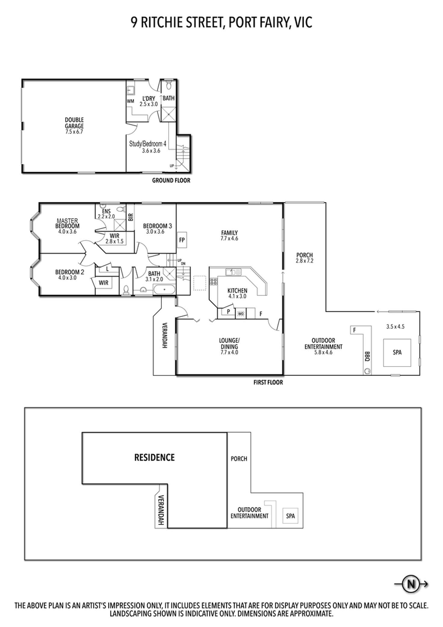 Floorplan of Homely house listing, 9 Ritchie Street, Port Fairy VIC 3284