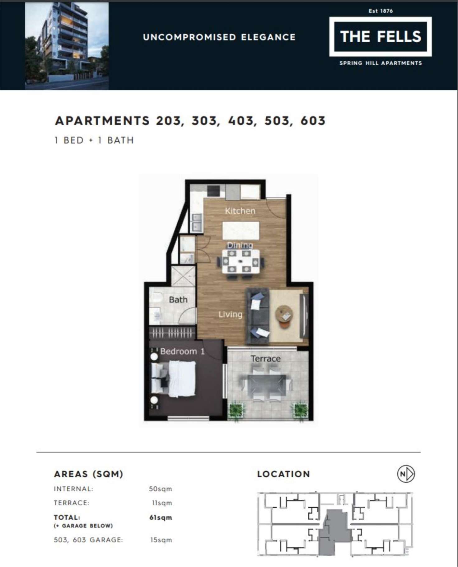 Floorplan of Homely apartment listing, 603/588 Boundary Street, Spring Hill QLD 4000