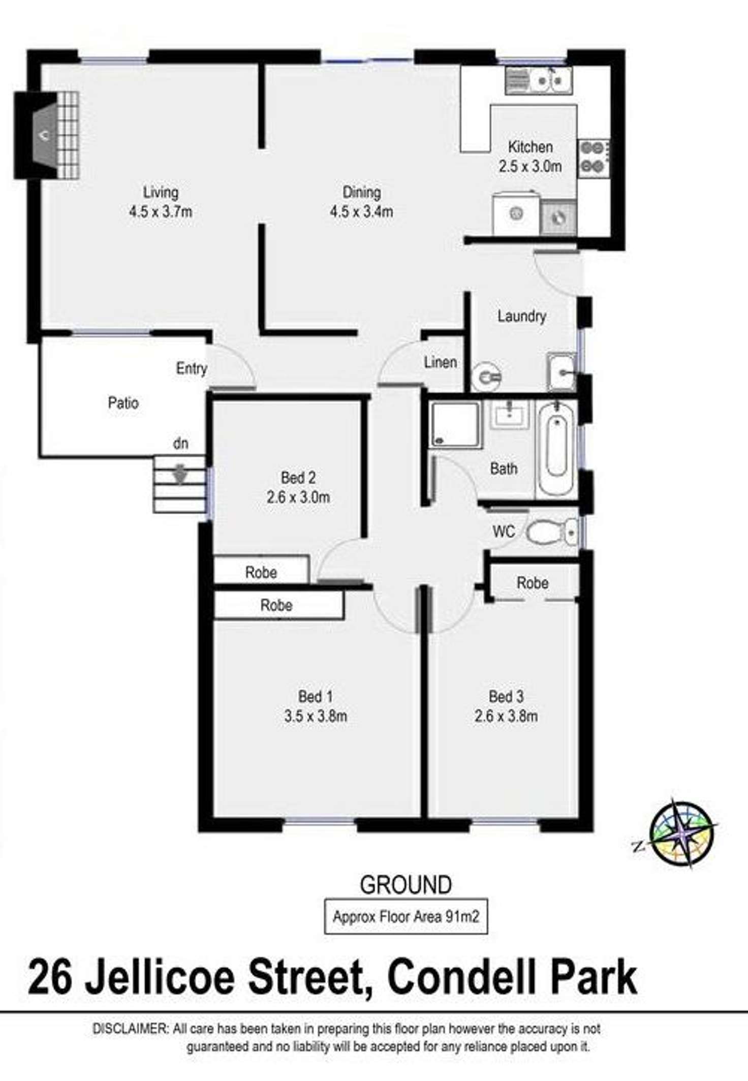 Floorplan of Homely house listing, 26 Jellicoe Street, Condell Park NSW 2200