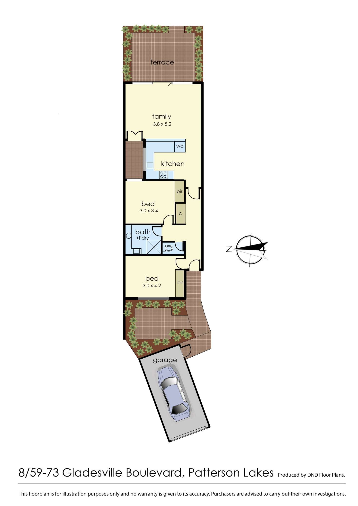 Floorplan of Homely retirement listing, 8/59-73 Gladesville Boulevard, Patterson Lakes VIC 3197