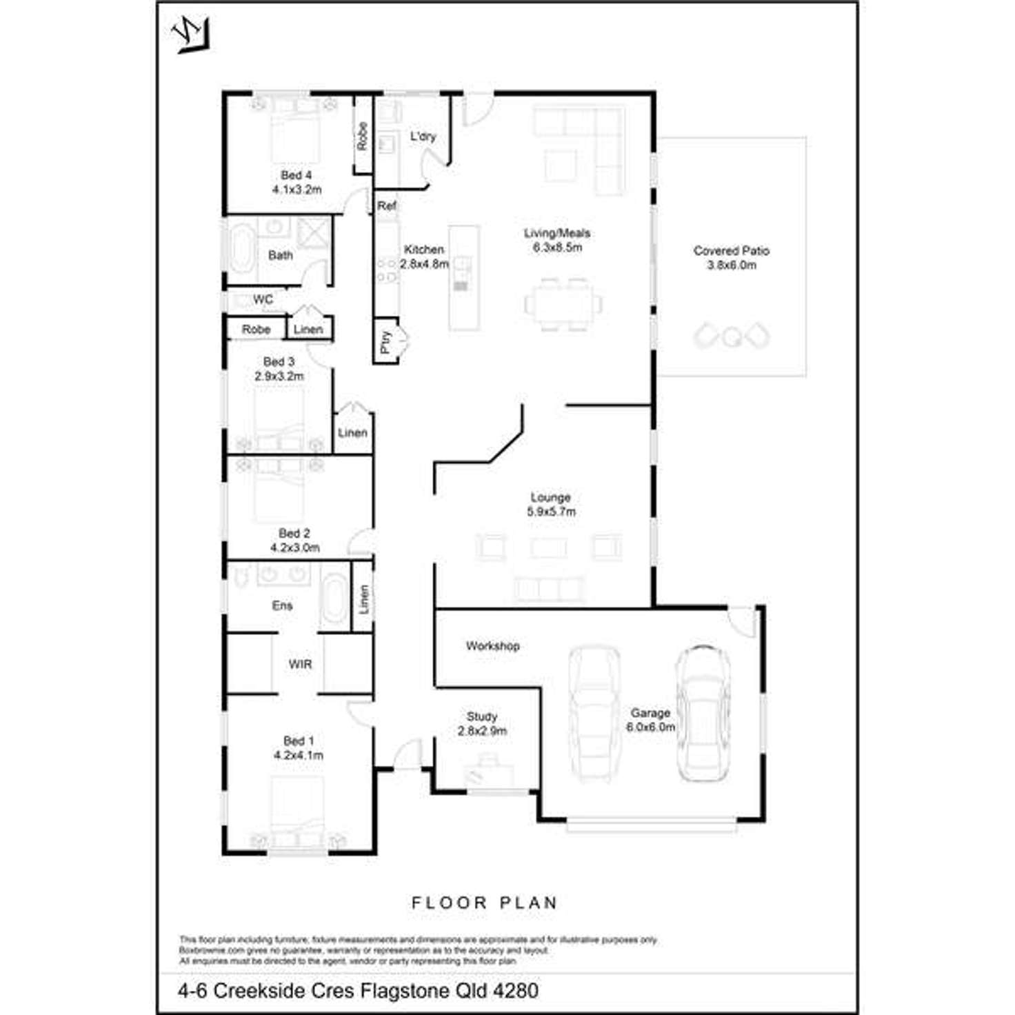 Floorplan of Homely house listing, 4-6 Creekside Crescent, Jimboomba QLD 4280