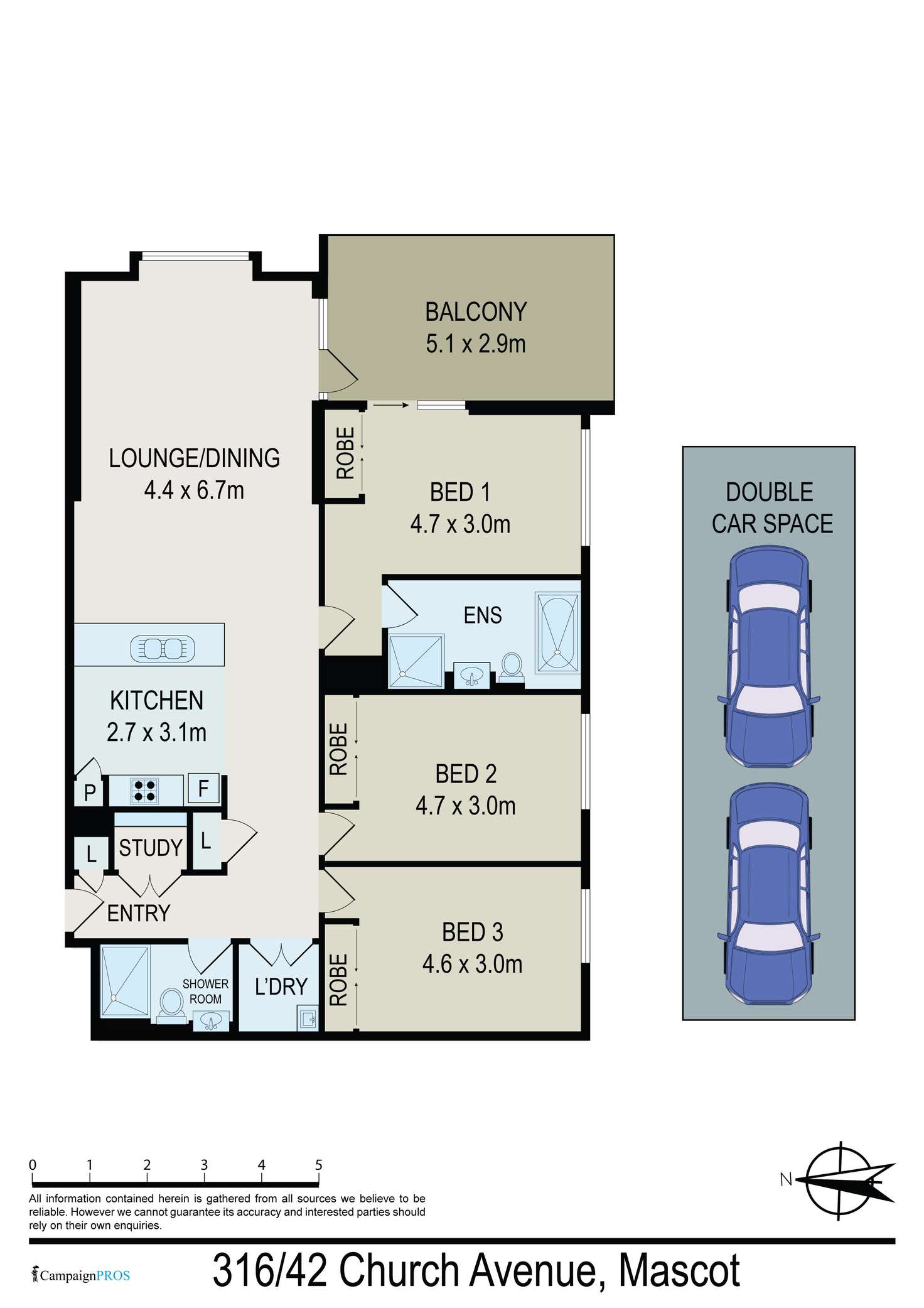 Floorplan of Homely apartment listing, 316/42 Church Ave, Mascot NSW 2020