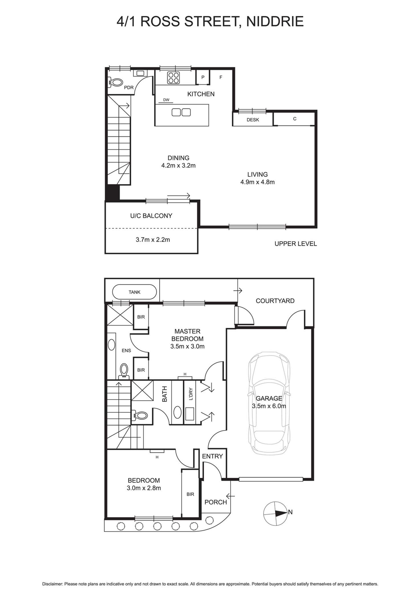 Floorplan of Homely townhouse listing, 4/1 Ross Street, Niddrie VIC 3042