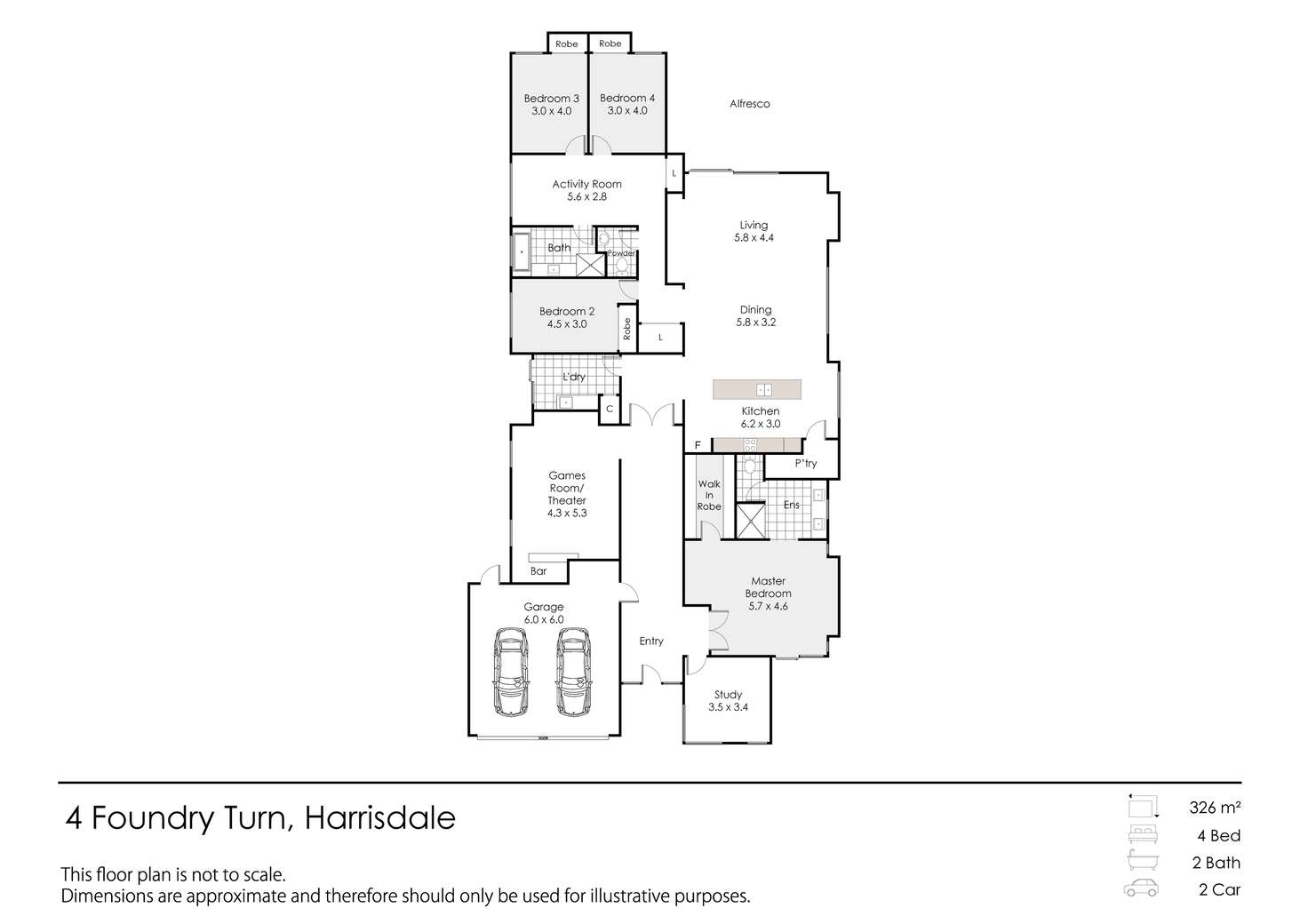 Floorplan of Homely house listing, 4 Foundry Turn, Harrisdale WA 6112