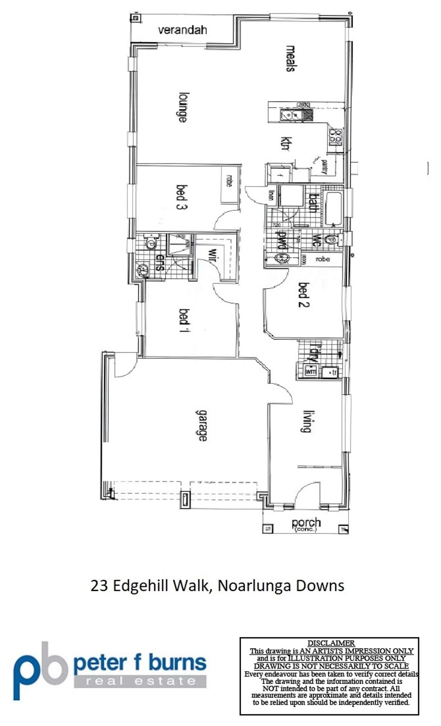 Floorplan of Homely house listing, 23 Edgehill Walk, Noarlunga Downs SA 5168