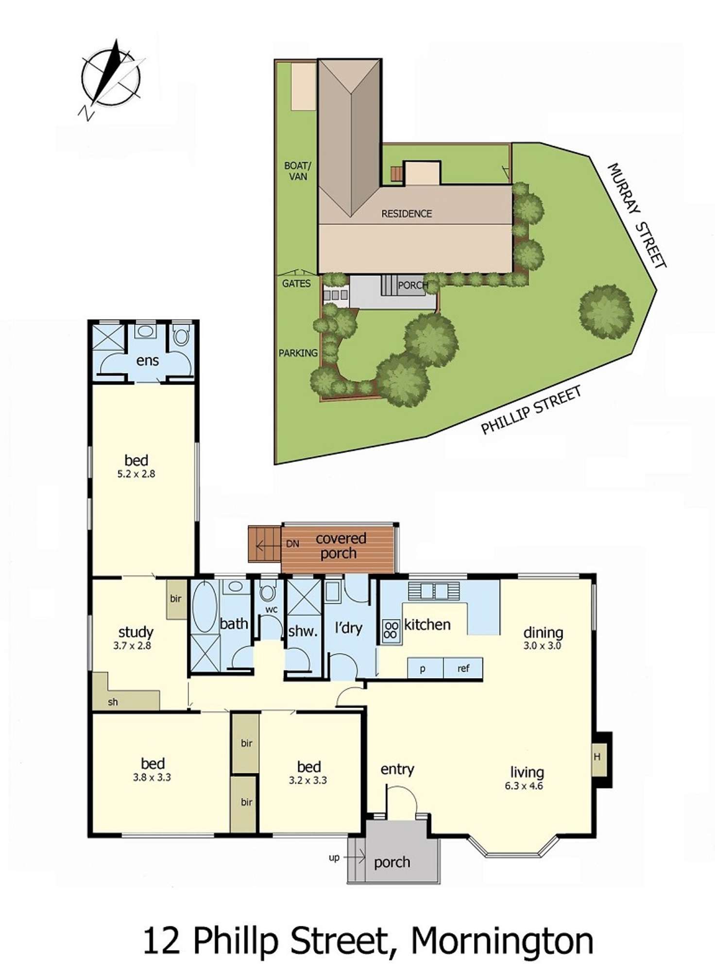 Floorplan of Homely house listing, 12 Philip Street, Mornington VIC 3931