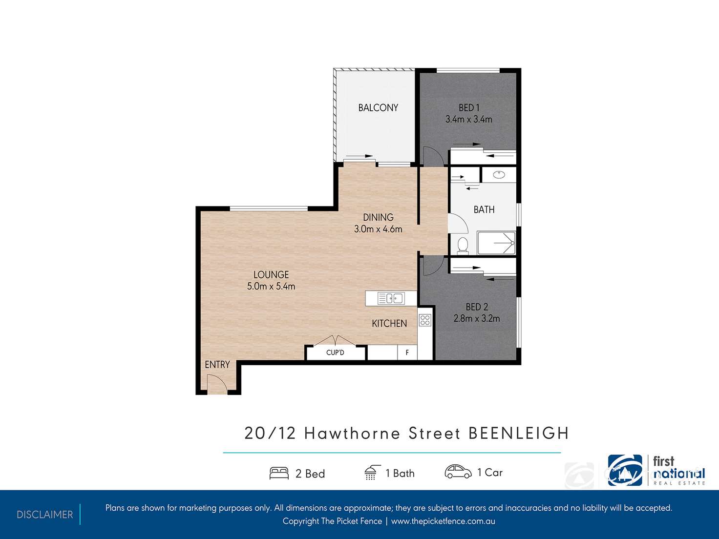 Floorplan of Homely apartment listing, 20/12 Hawthorne Street, Beenleigh QLD 4207