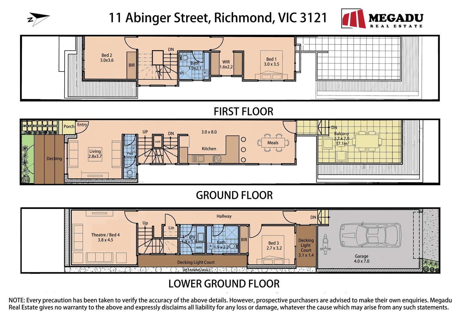 Floorplan of Homely house listing, 11 Abinger Street, Richmond VIC 3121