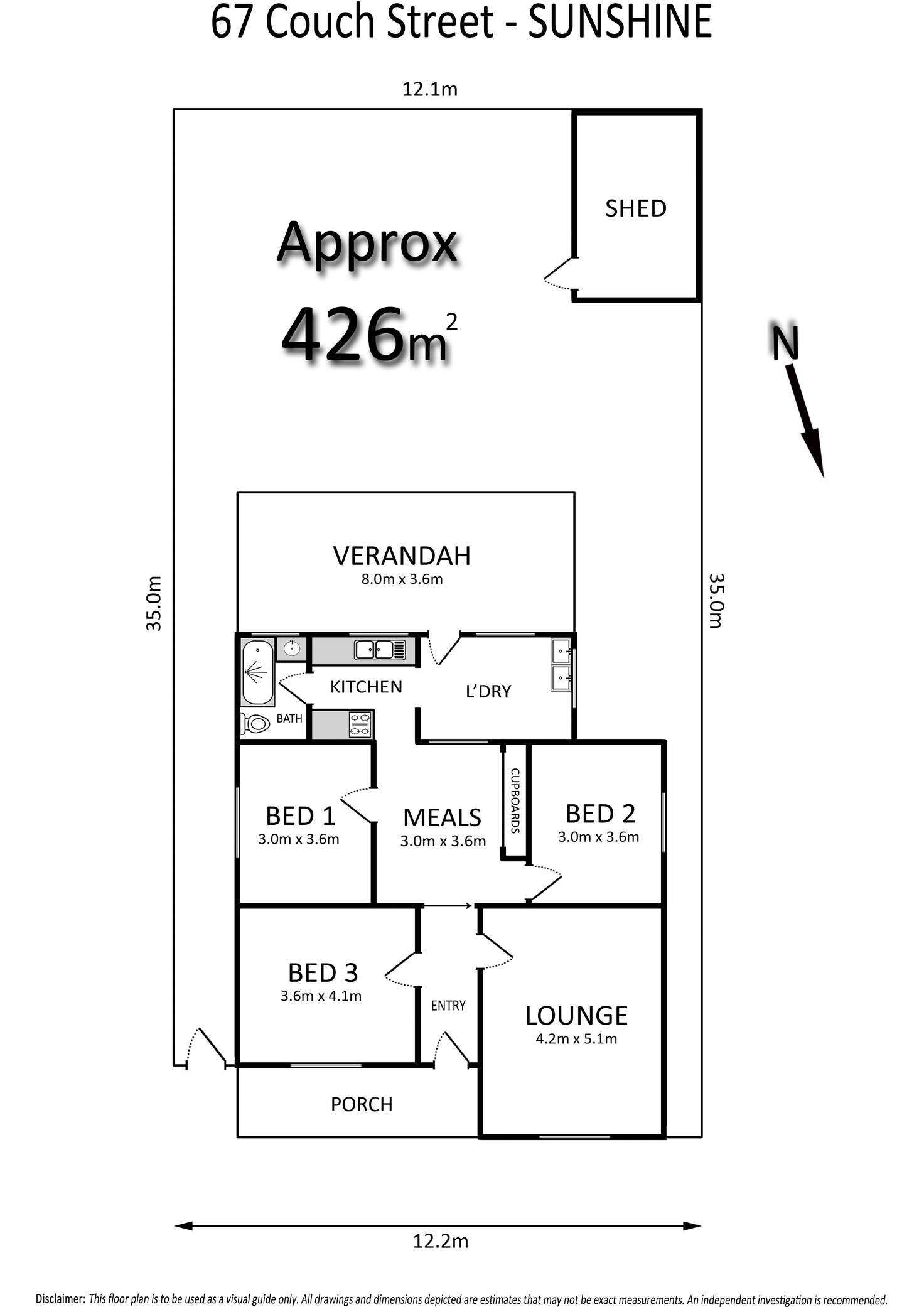 Floorplan of Homely house listing, 67 Couch Street, Sunshine VIC 3020