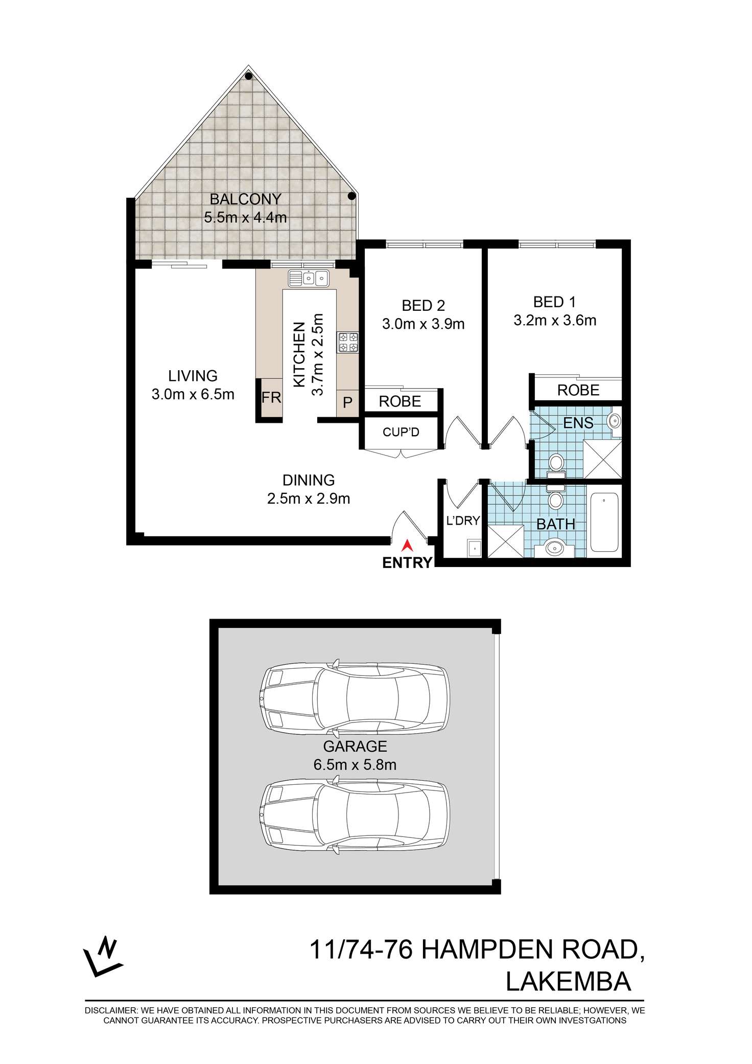 Floorplan of Homely apartment listing, 11/74 Hampden Road, Lakemba NSW 2195