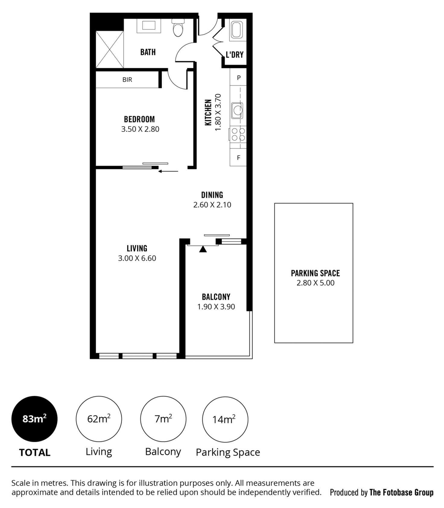 Floorplan of Homely apartment listing, 611/160 Grote Street, Adelaide SA 5000