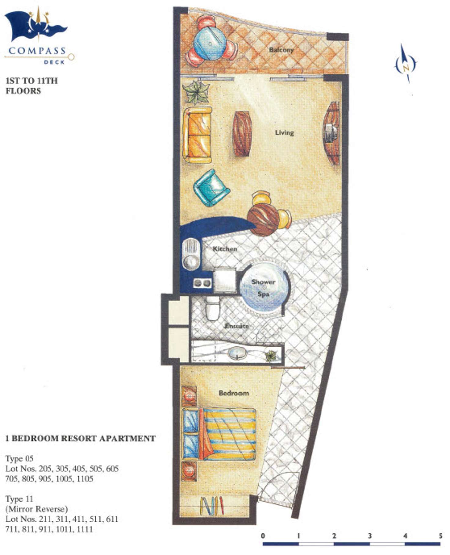 Floorplan of Homely unit listing, 105/7 Venning Street, Mooloolaba QLD 4557