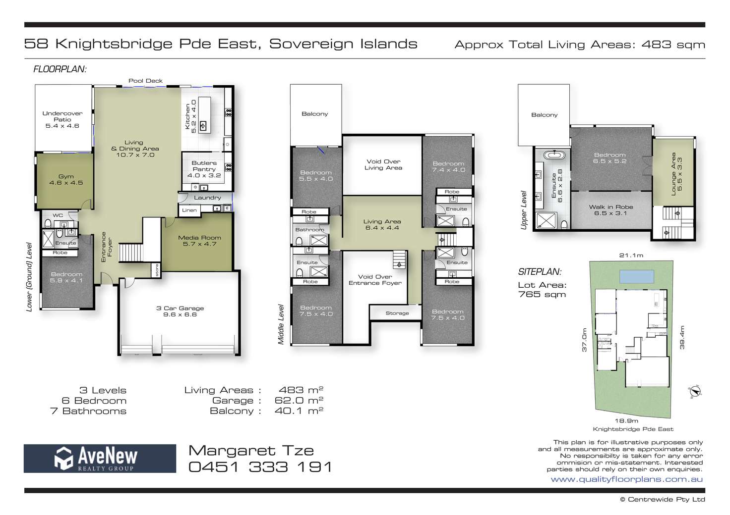 Floorplan of Homely house listing, 58 Knightsbridge Pde East, Sovereign Islands QLD 4216