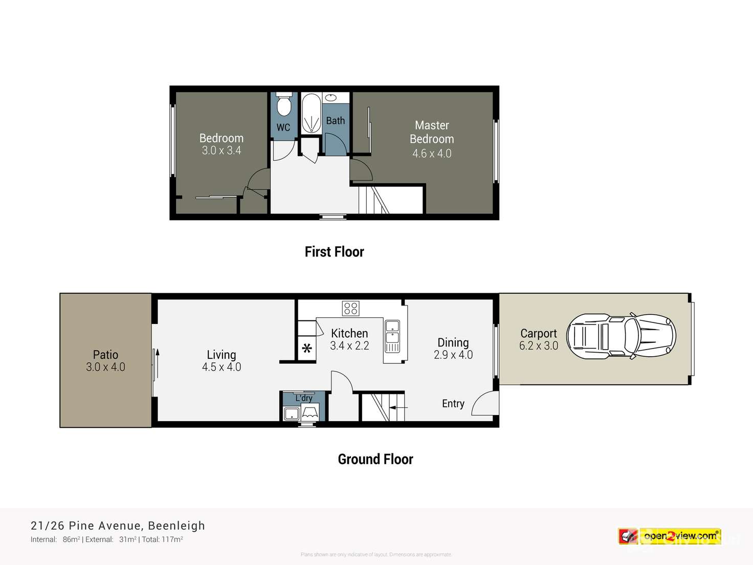 Floorplan of Homely townhouse listing, 21/26 Pine Avenue, Beenleigh QLD 4207