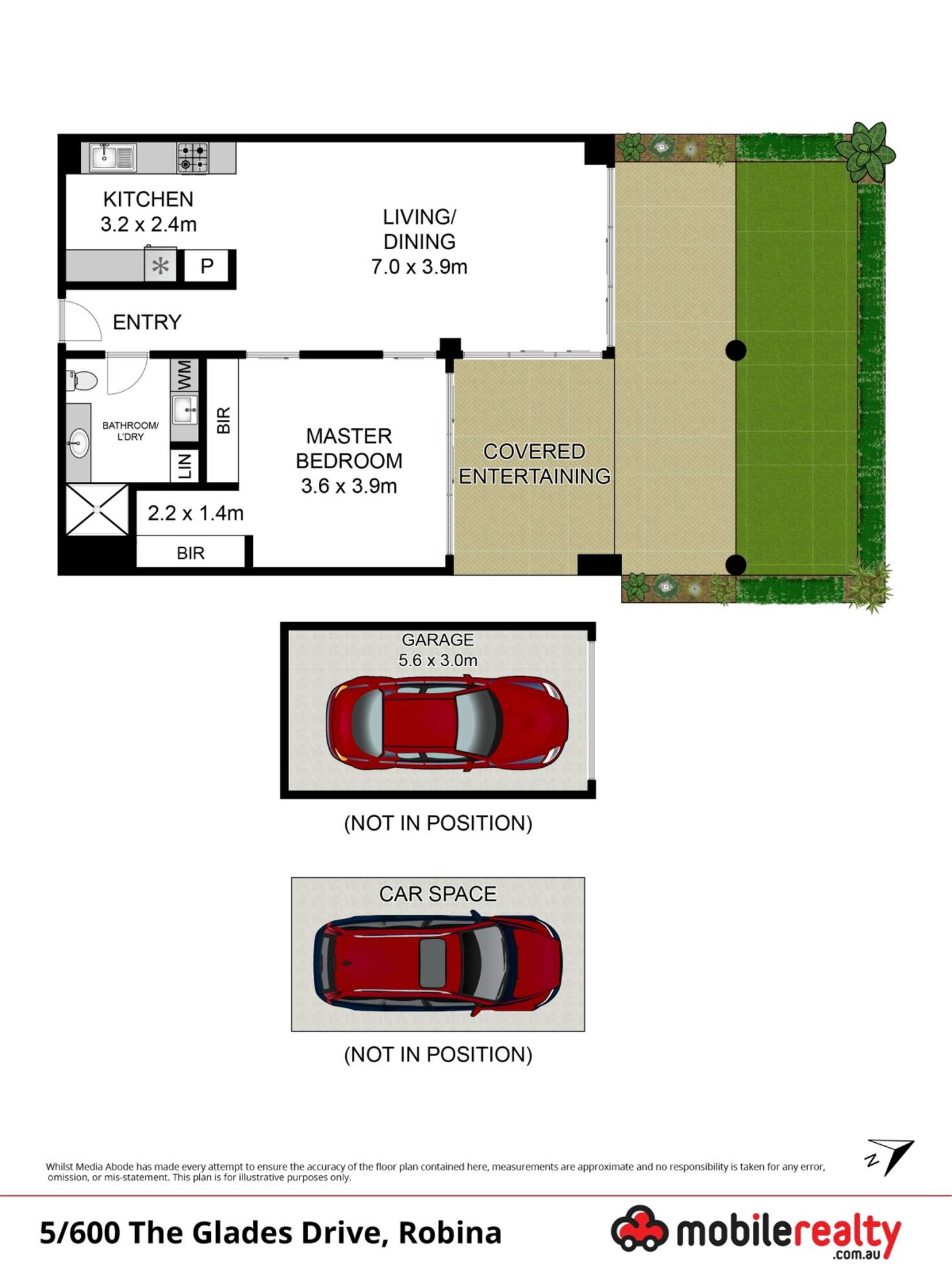 Floorplan of Homely unit listing, 5/600 Glades Drive, Robina QLD 4226