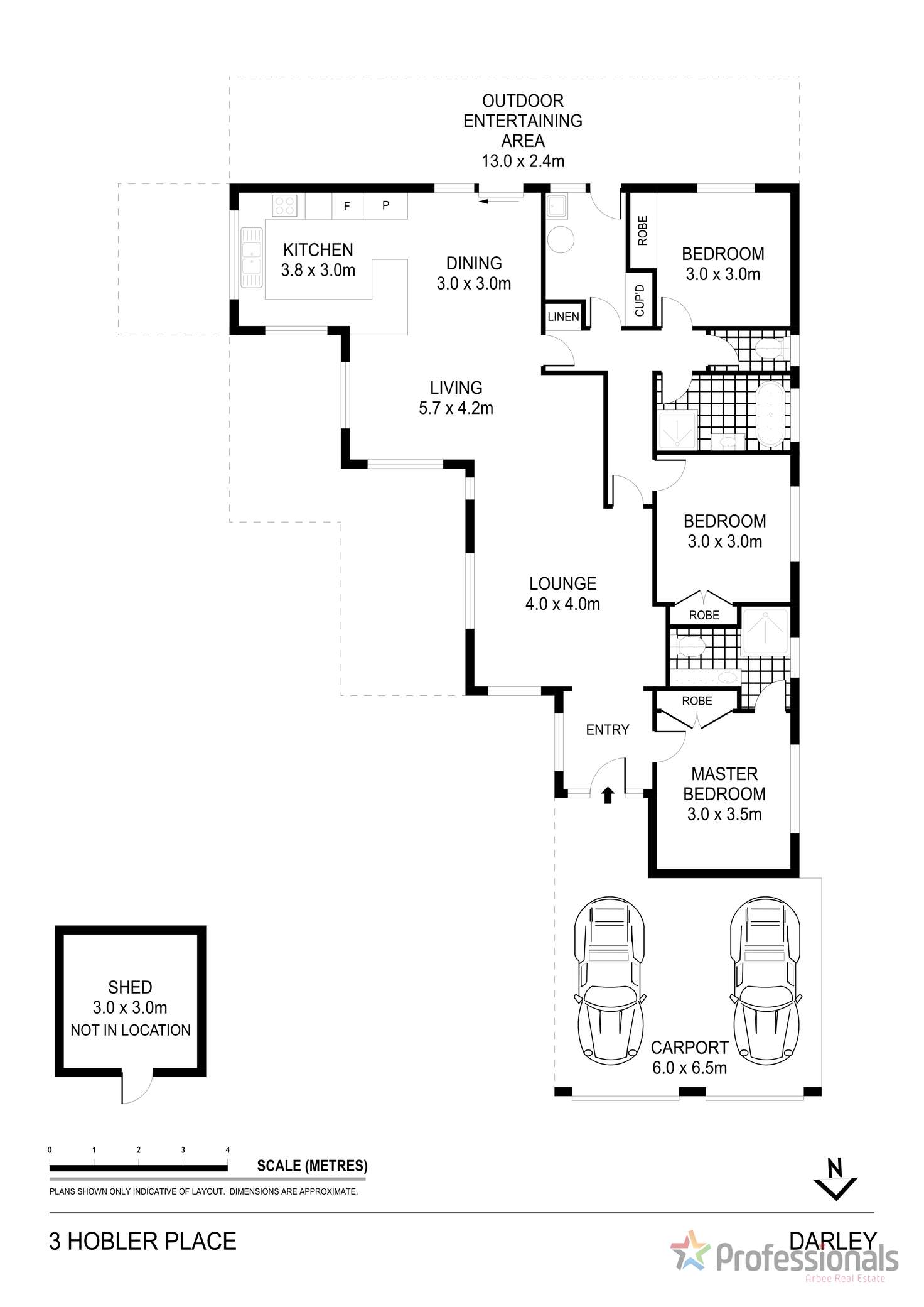 Floorplan of Homely house listing, 3 Hobler Place, Darley VIC 3340