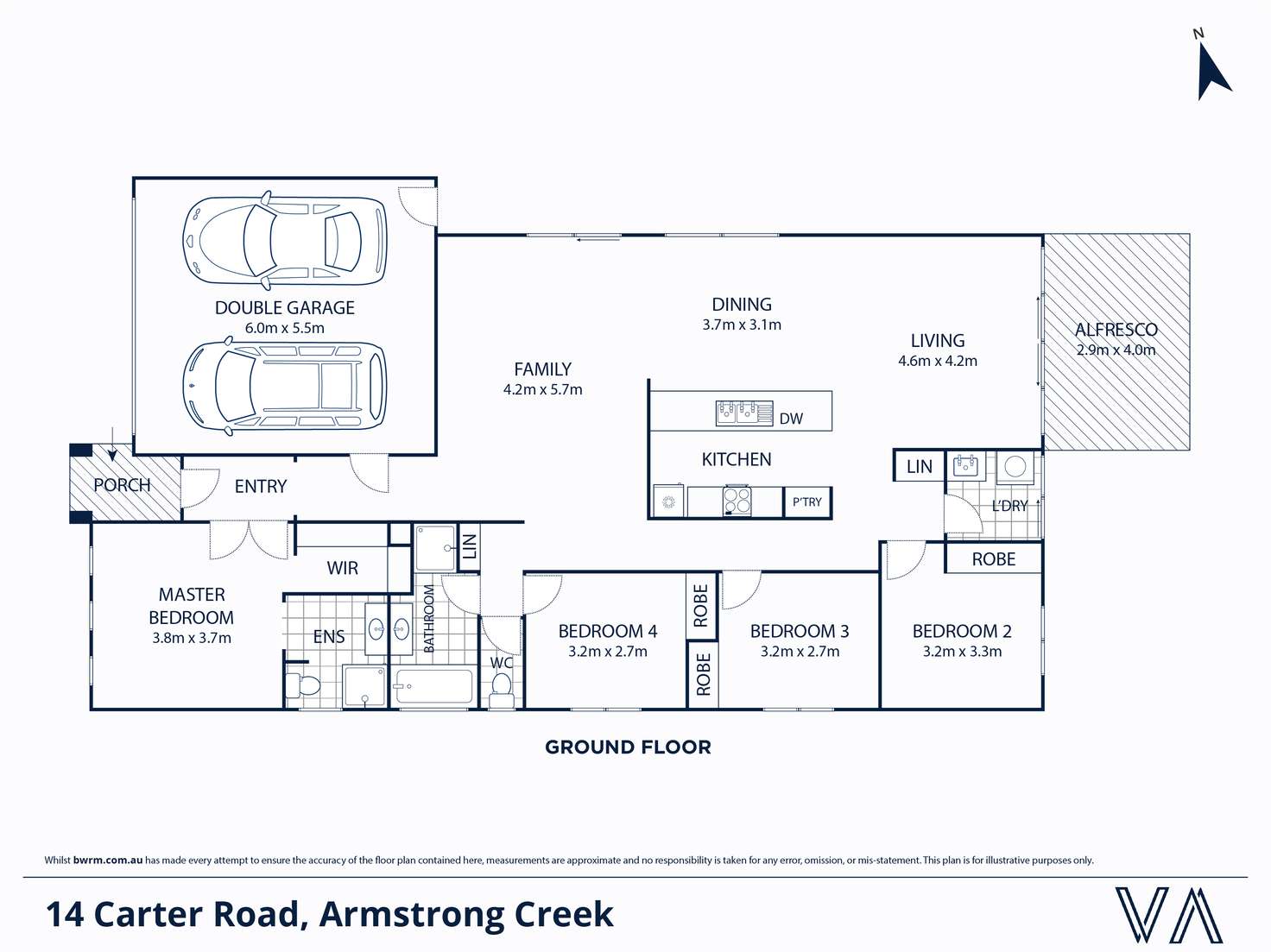 Floorplan of Homely house listing, 14 Carter Road, Armstrong Creek VIC 3217