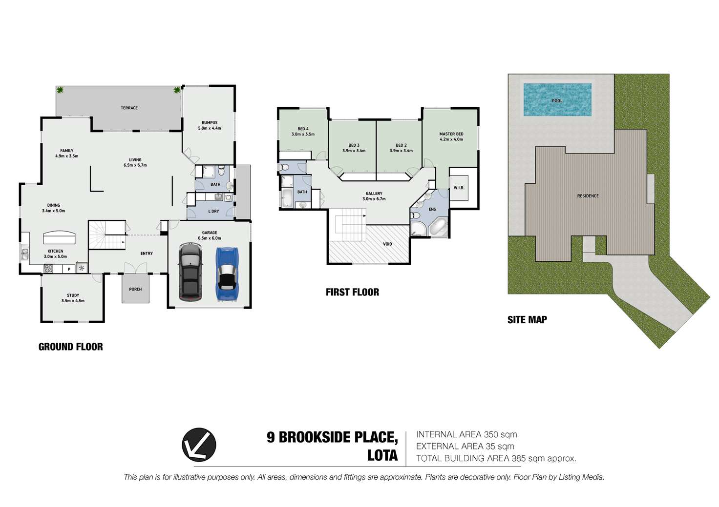 Floorplan of Homely house listing, 9 Brookside Place, Lota QLD 4179