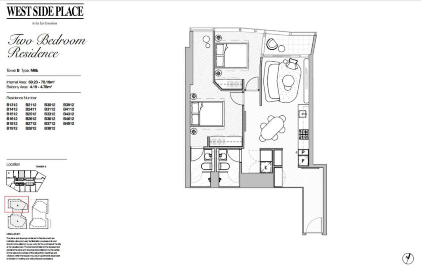 Floorplan of Homely apartment listing, West Side Place at Spencer Street, Melbourne VIC 3000