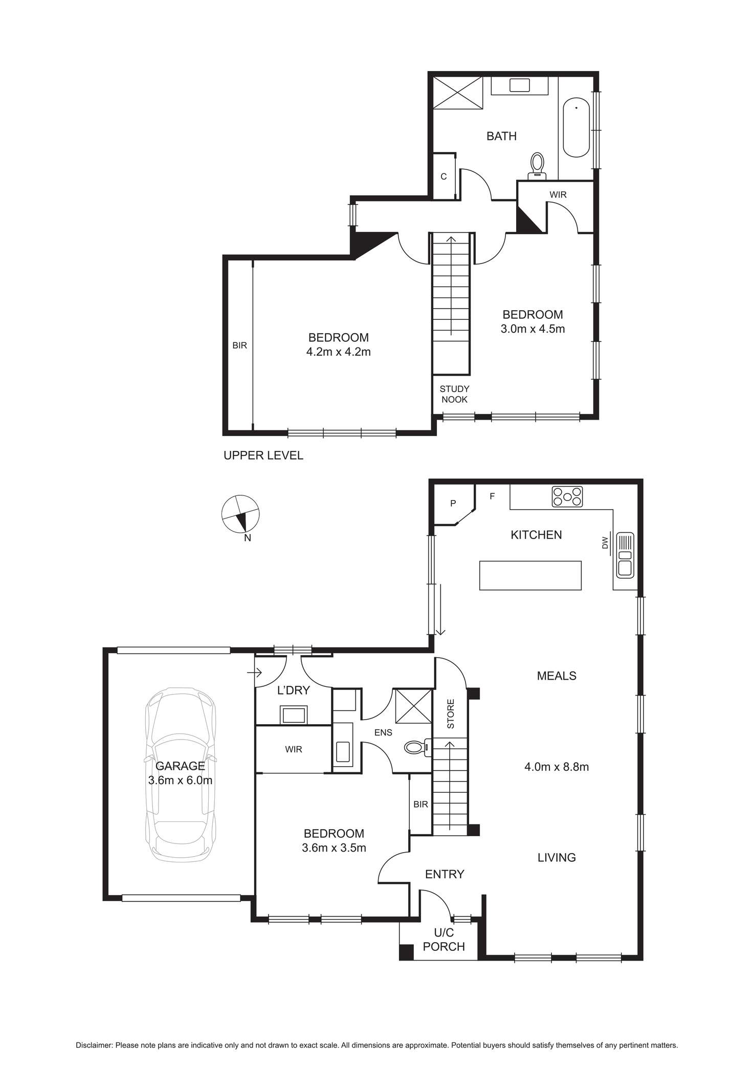 Floorplan of Homely townhouse listing, 1/47 Hart Street, Airport West VIC 3042