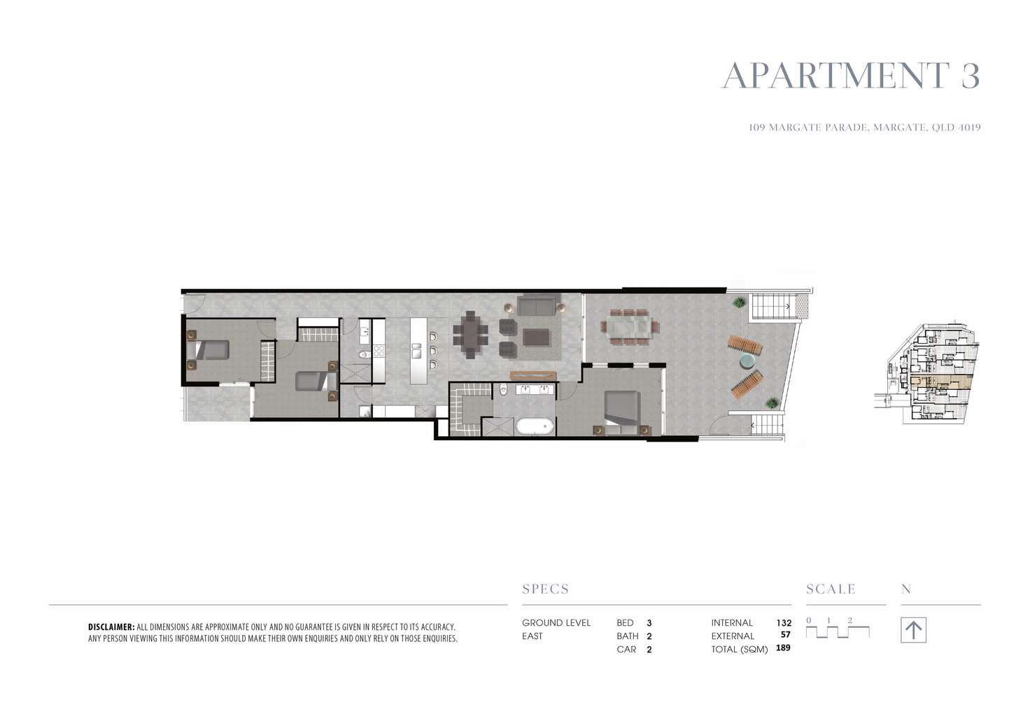 Floorplan of Homely unit listing, 3/109 MARGATE PARADE, Margate QLD 4019
