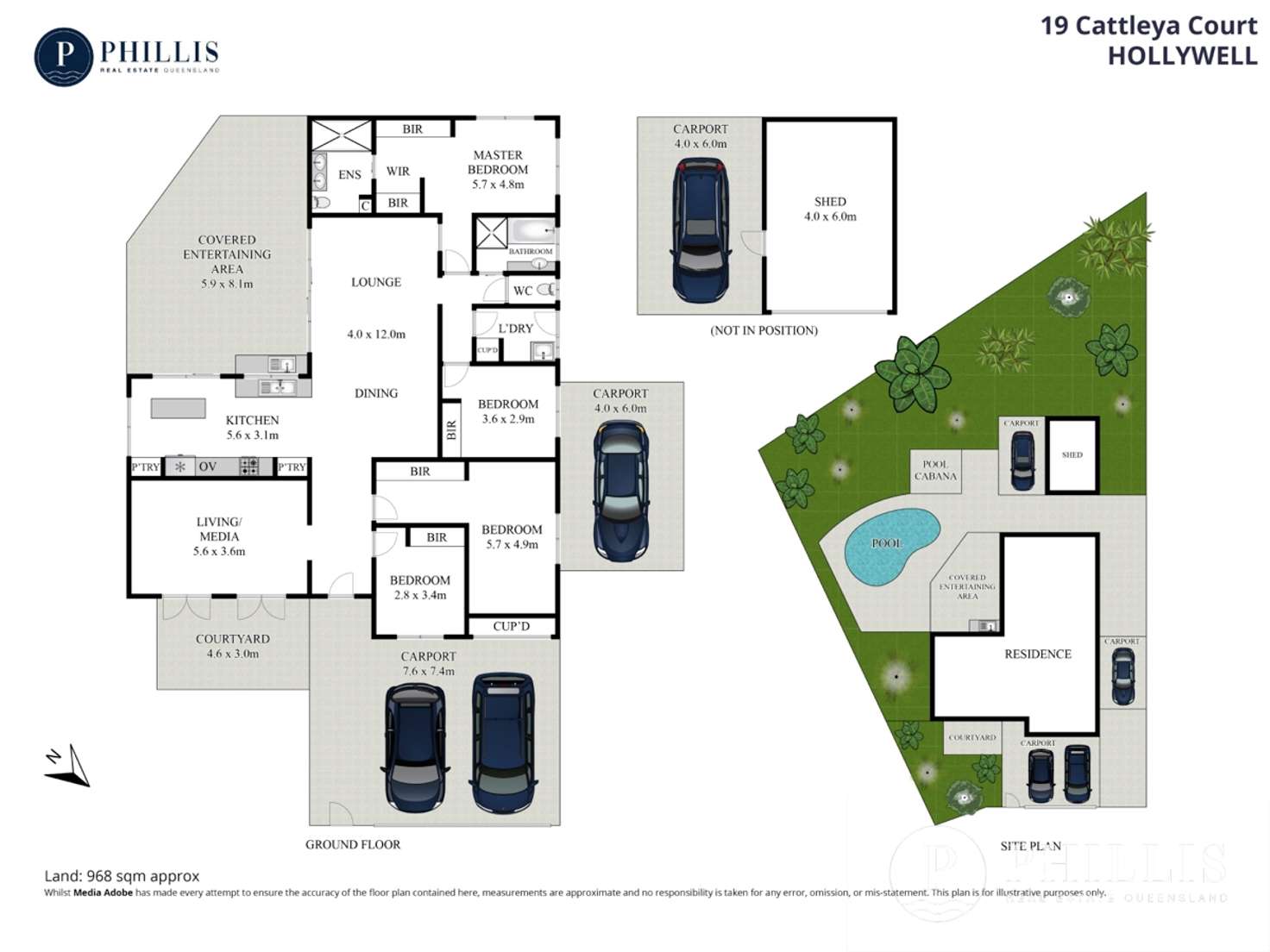 Floorplan of Homely house listing, 19 Cattleya Court, Hollywell QLD 4216