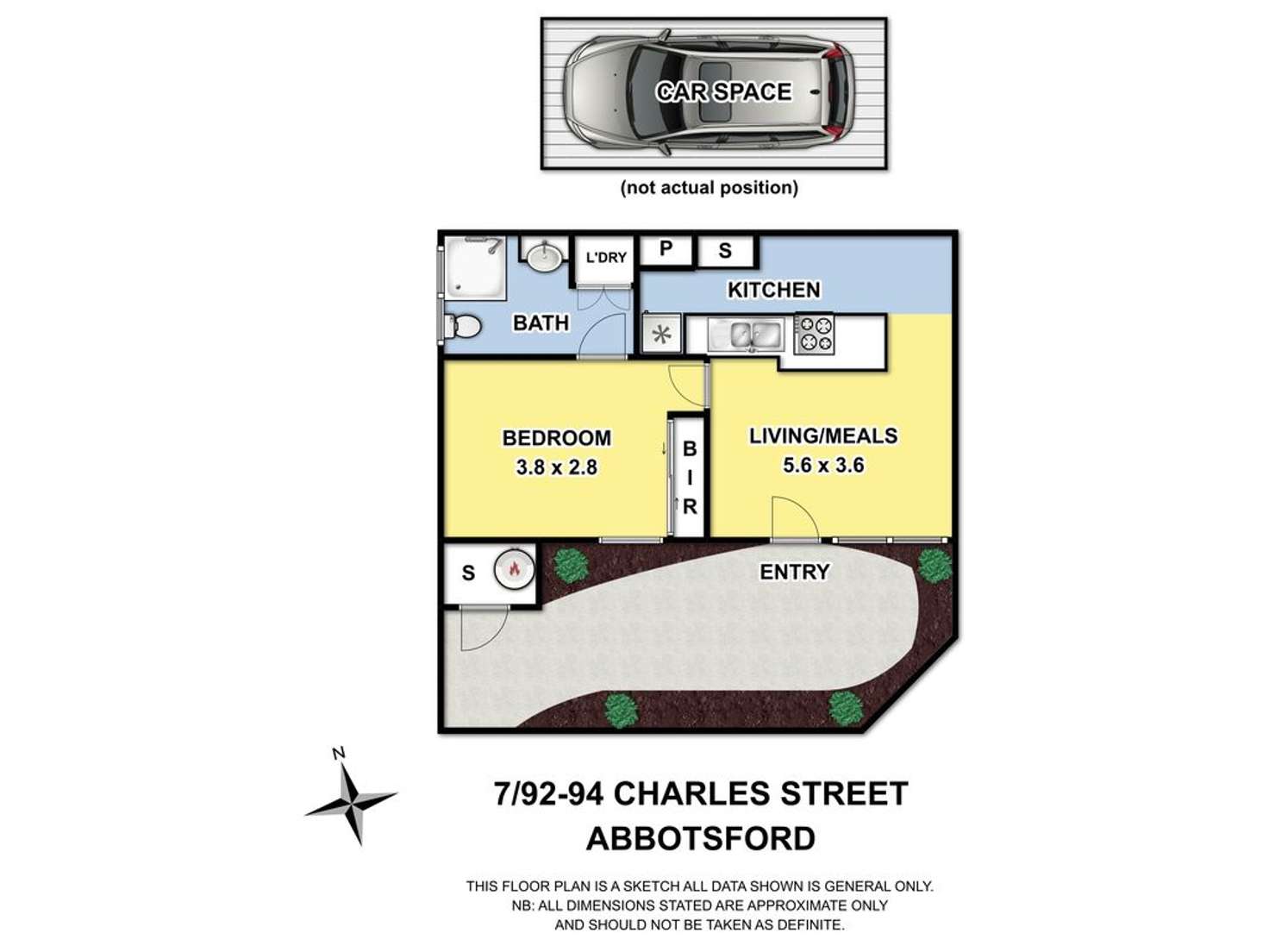 Floorplan of Homely unit listing, 7/92-94 Charles Street, Abbotsford VIC 3067