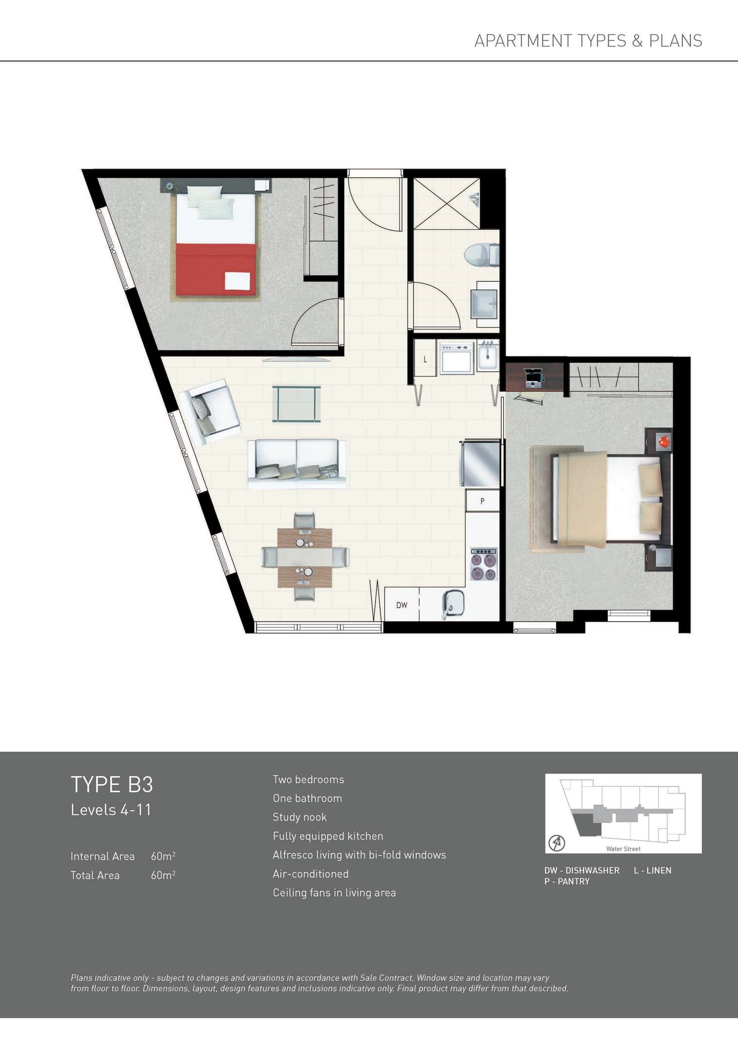 Floorplan of Homely apartment listing, 401/338 Water Street, Fortitude Valley QLD 4006