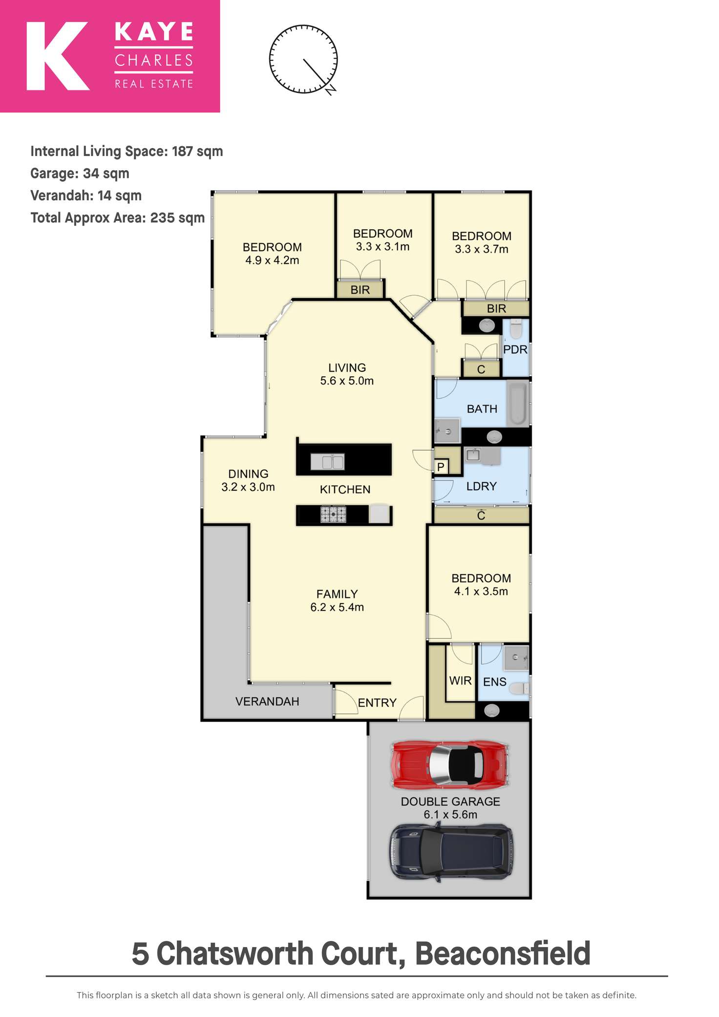 Floorplan of Homely house listing, 5 Chatsworth Court, Beaconsfield VIC 3807