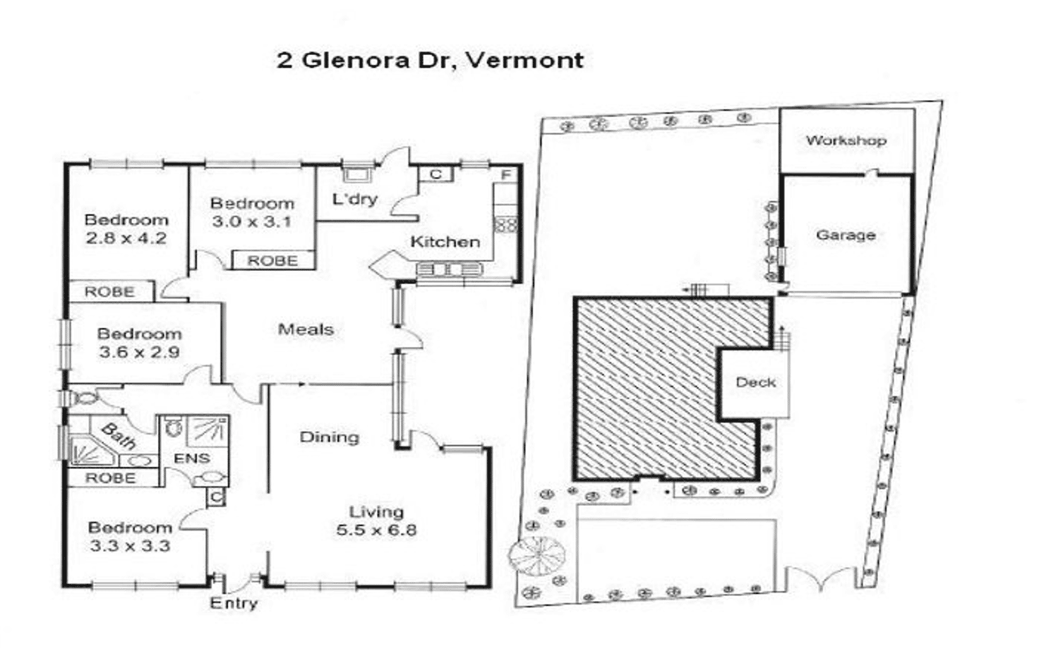 Floorplan of Homely house listing, 2 Glenora Drive, Vermont VIC 3133