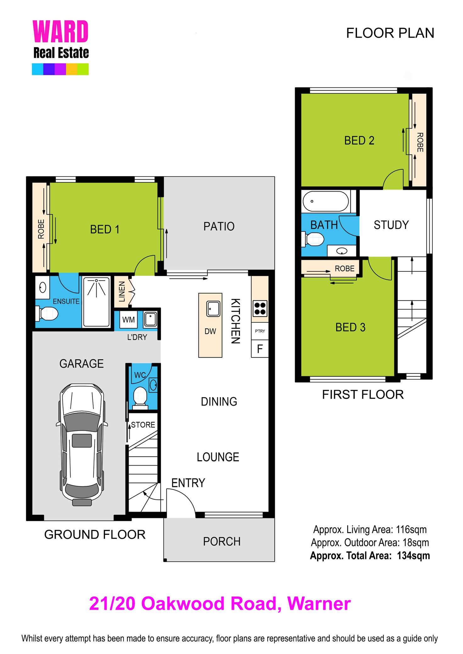 Floorplan of Homely unit listing, 21/20 Oakwood Road, Warner QLD 4500