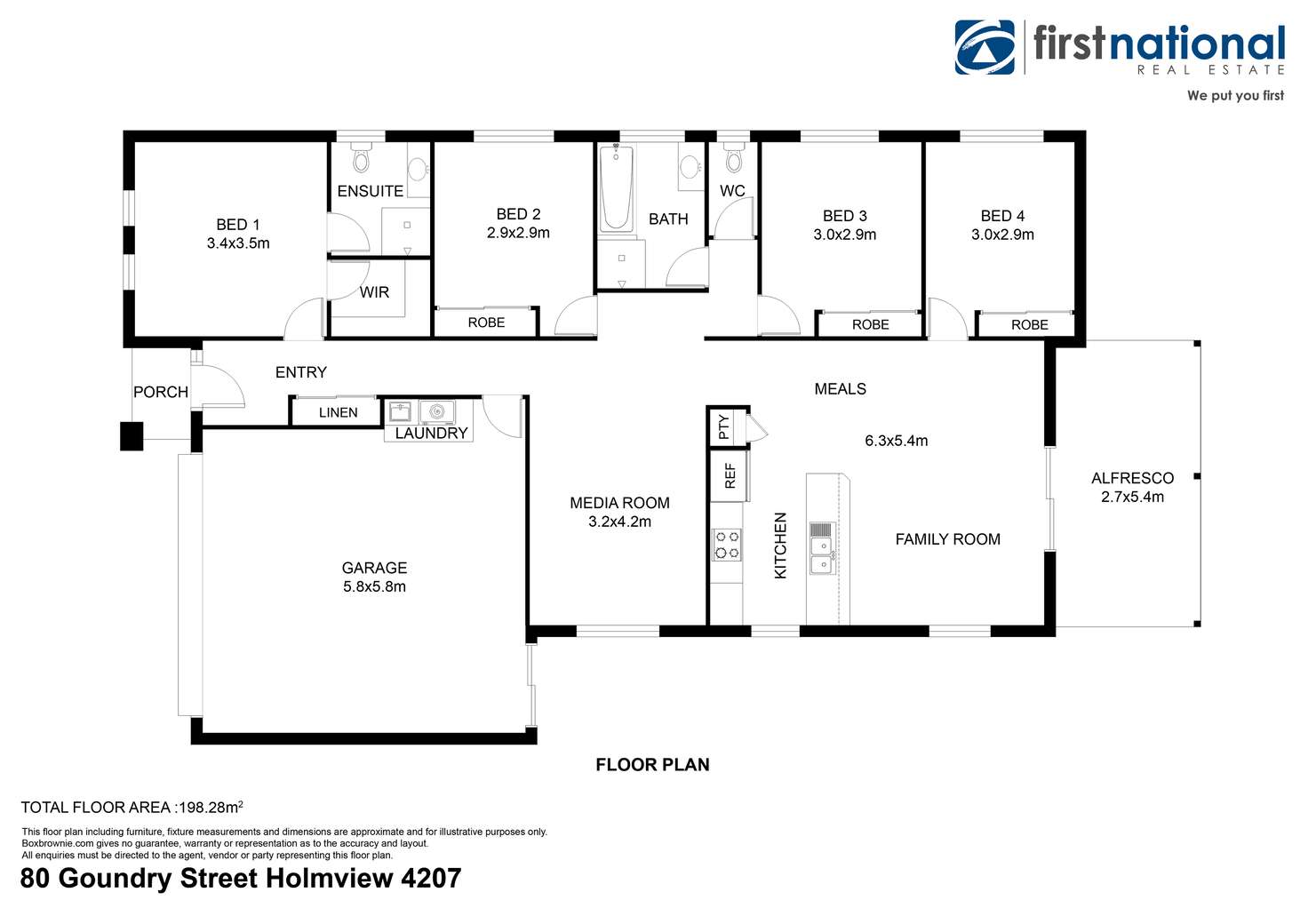 Floorplan of Homely house listing, 80 Goundry Drive, Holmview QLD 4207