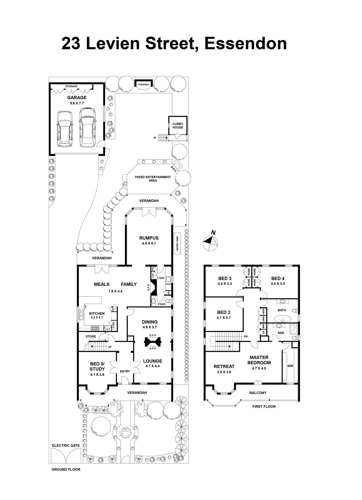 Floorplan of Homely house listing, 23 Levien Street, Essendon VIC 3040