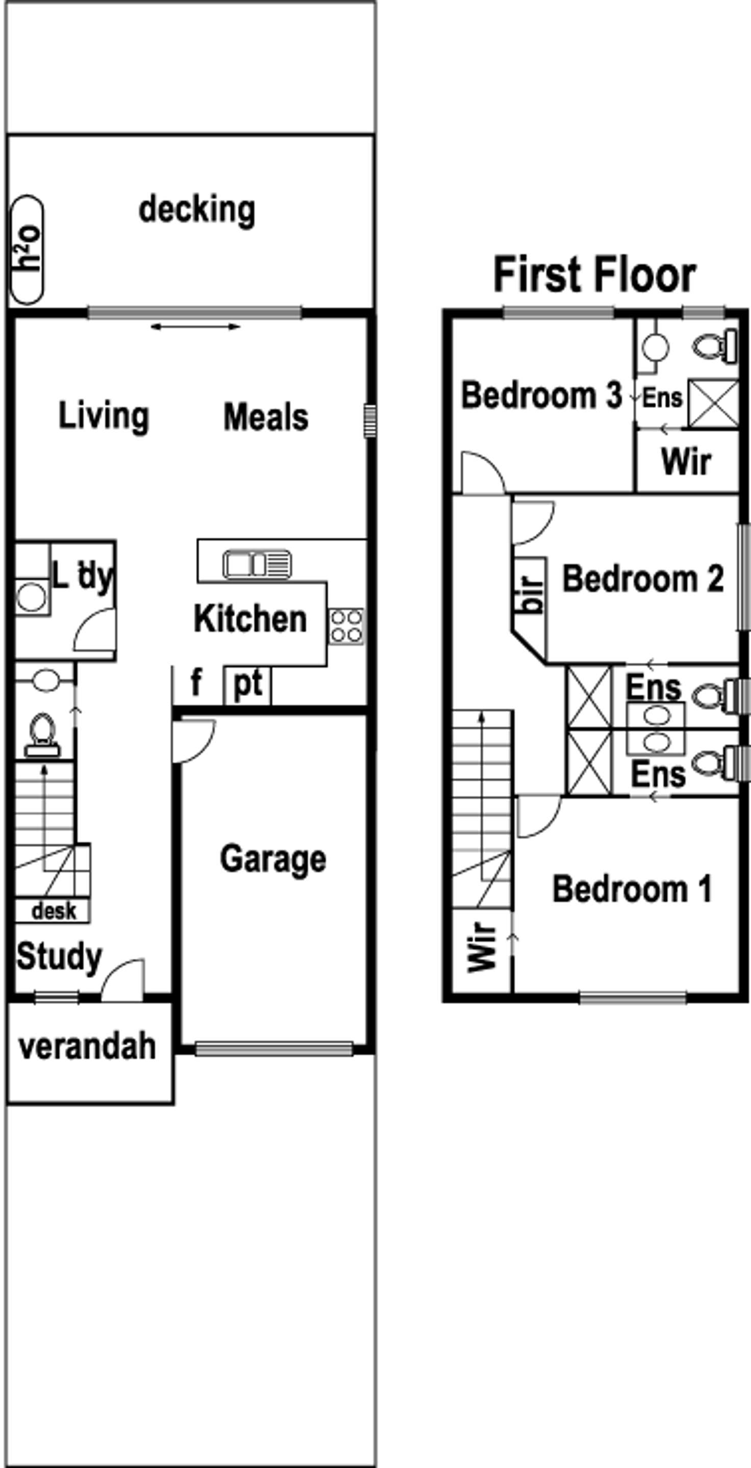 Floorplan of Homely townhouse listing, 2/28 Pickett Street, Reservoir VIC 3073