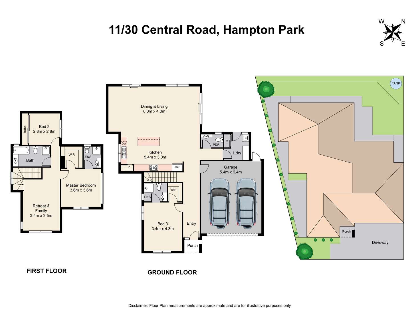 Floorplan of Homely townhouse listing, 11/30 Central Road, Hampton Park VIC 3976