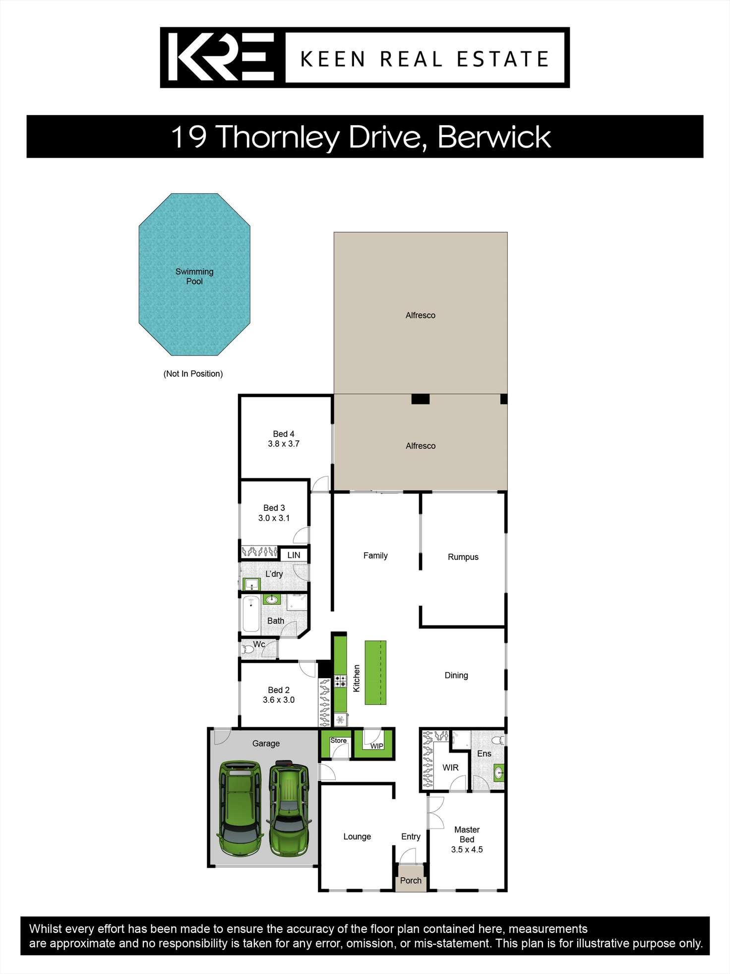Floorplan of Homely house listing, 19 Thornley Drive, Berwick VIC 3806