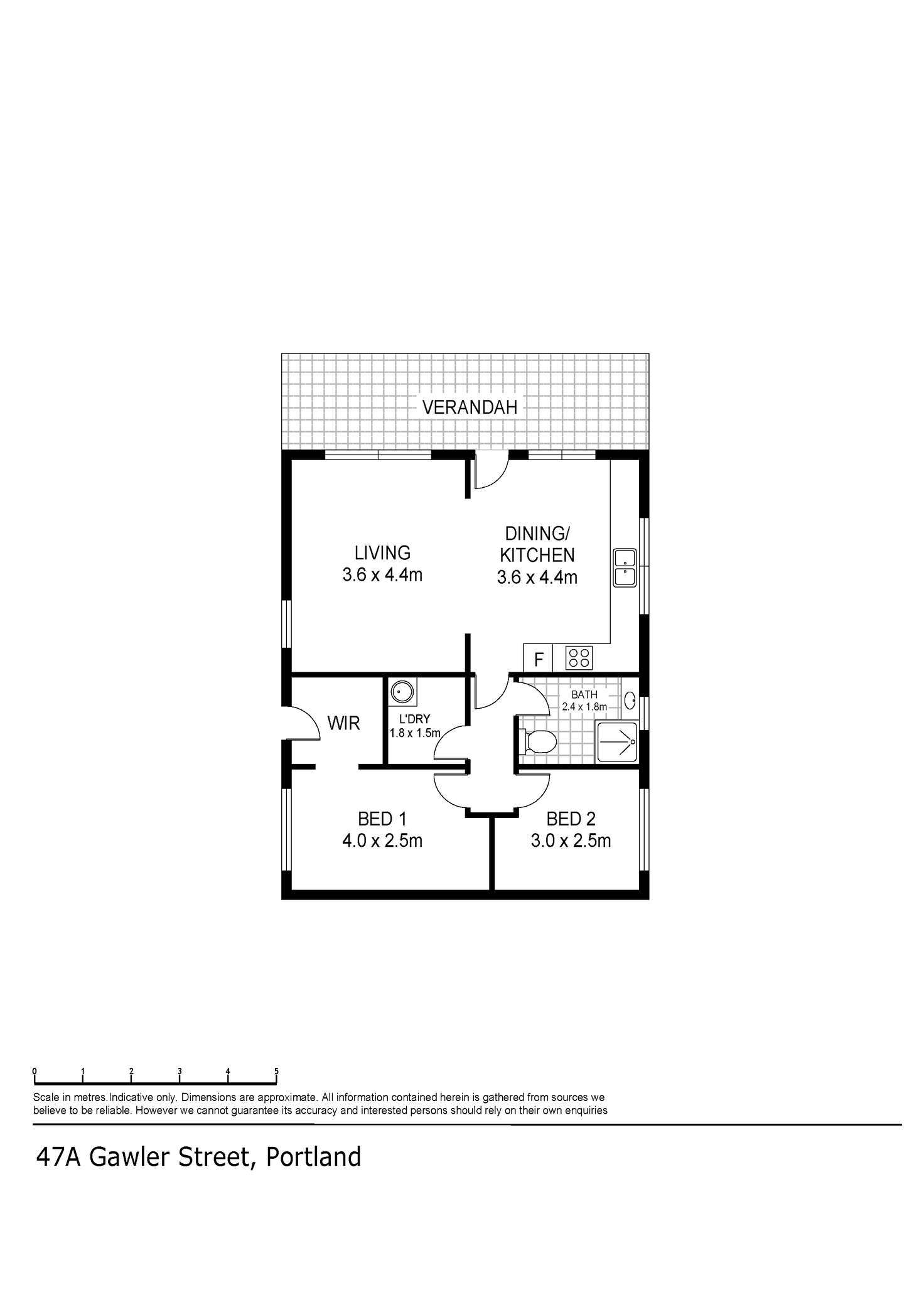 Floorplan of Homely house listing, 47A Gawler Street, Portland VIC 3305