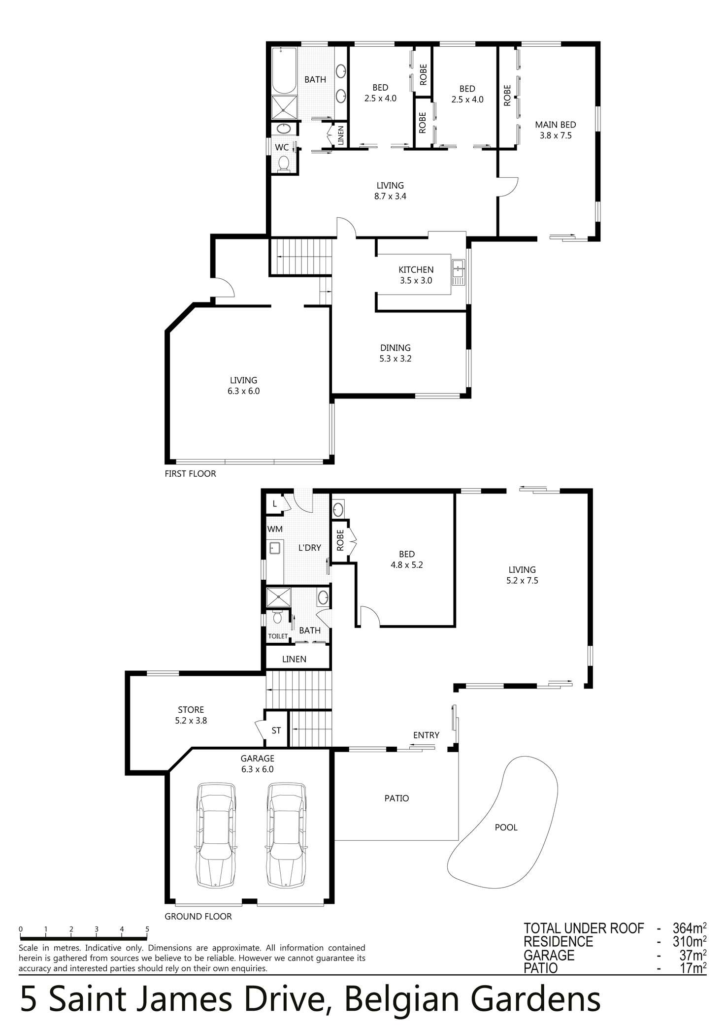 Floorplan of Homely house listing, 5 St James Drive, Belgian Gardens QLD 4810