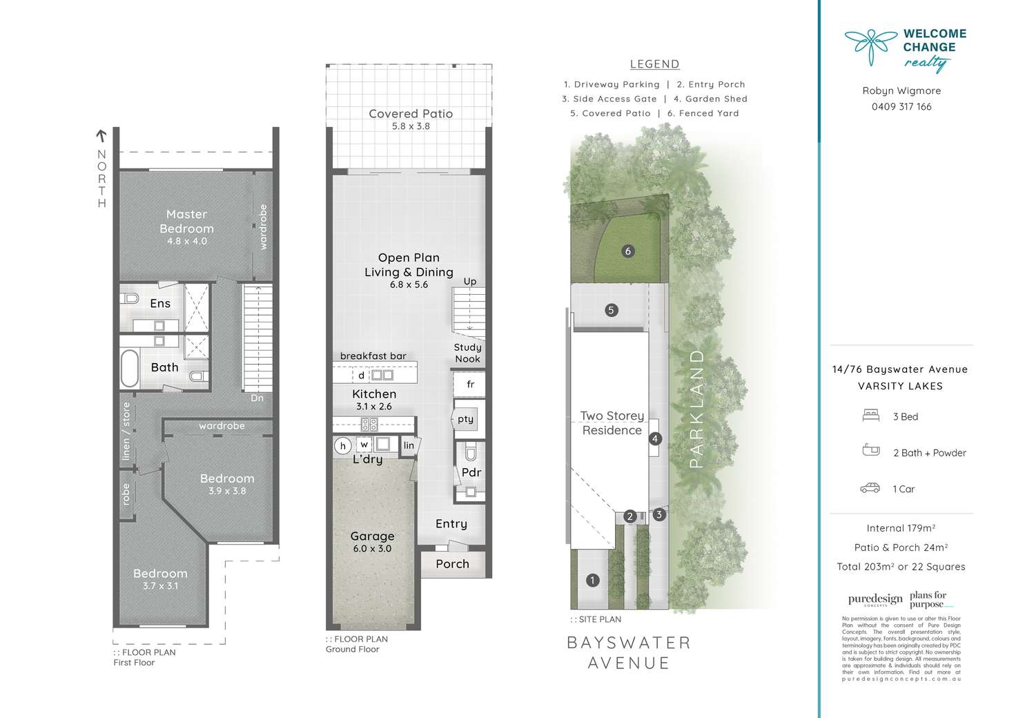 Floorplan of Homely townhouse listing, 14/76 Bayswater Avenue, Varsity Lakes QLD 4227
