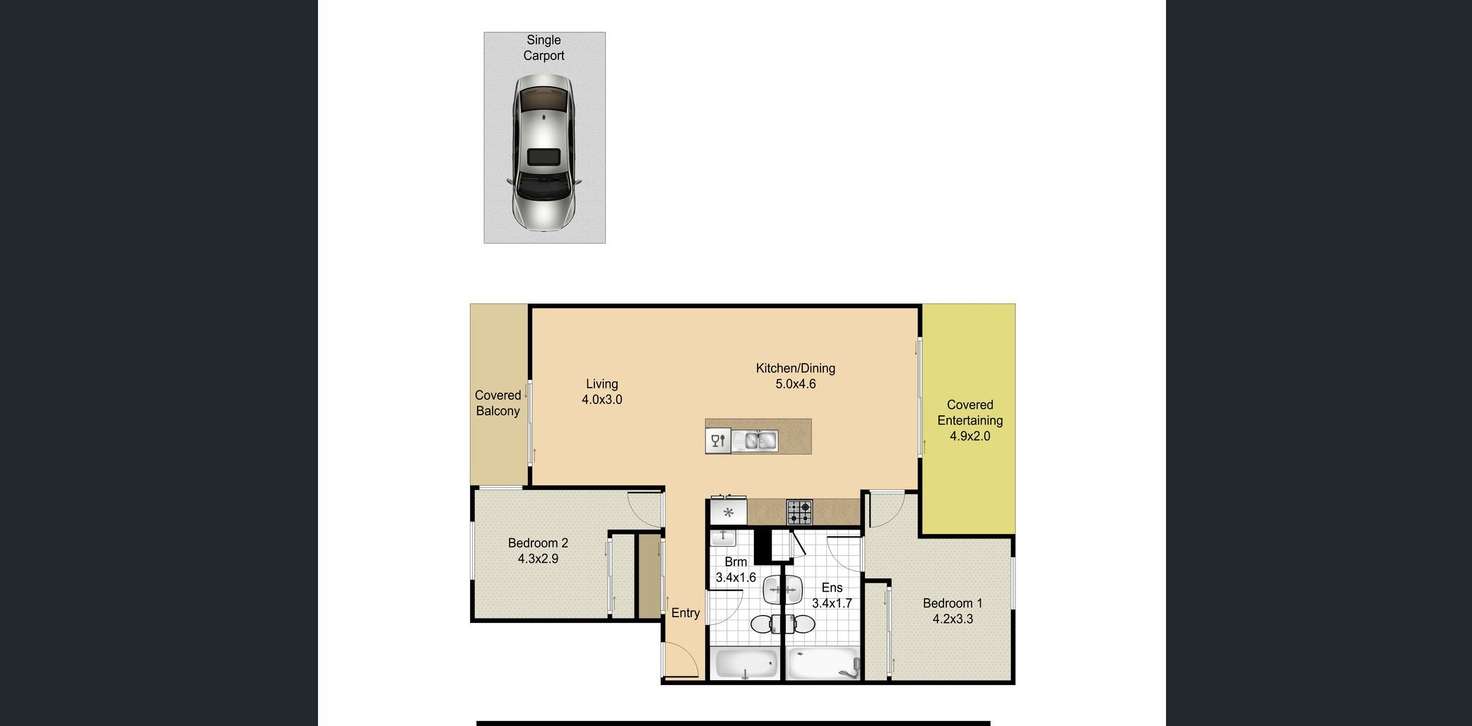 Floorplan of Homely apartment listing, 1 Linear Drive, Mango Hill QLD 4509