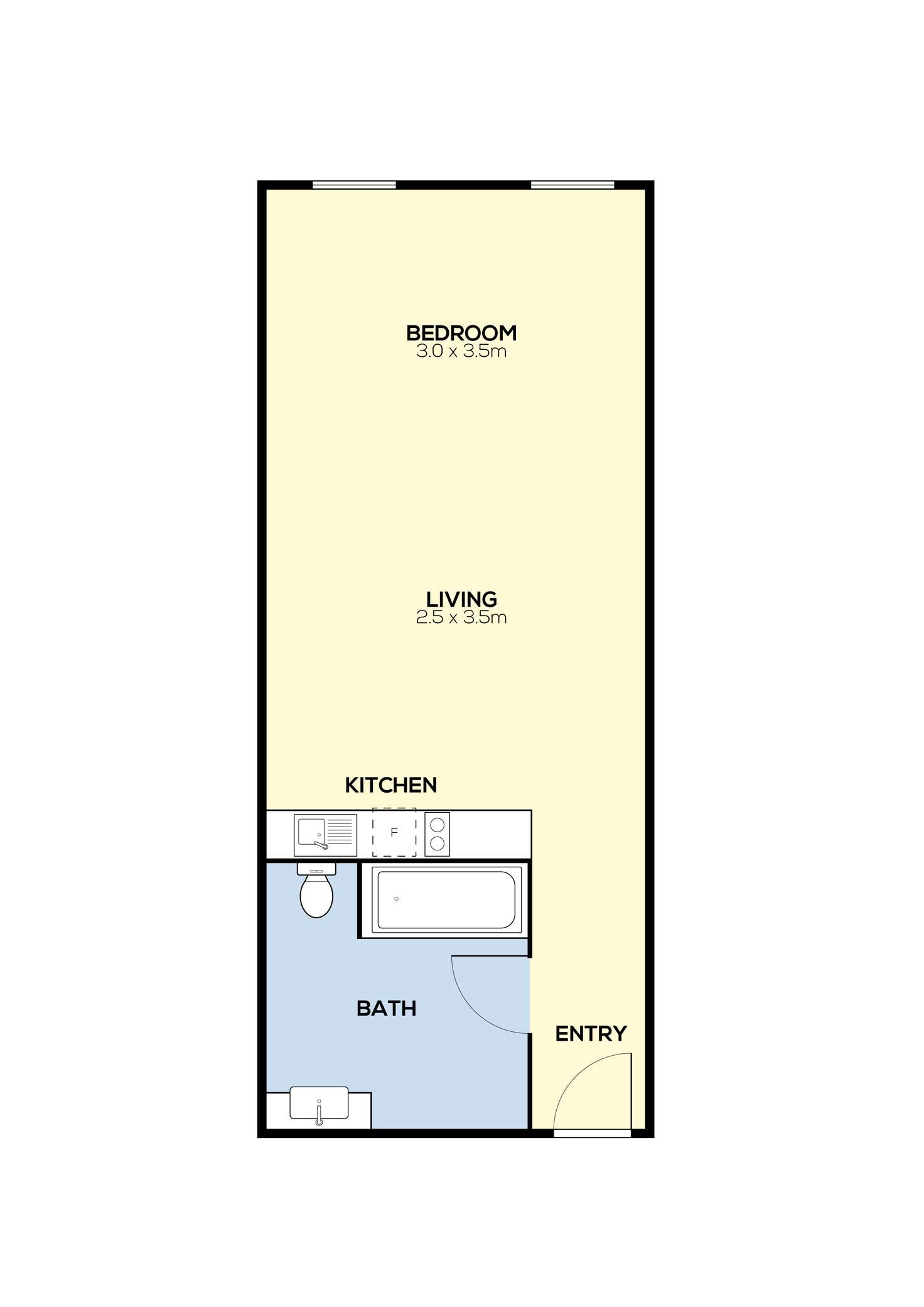 Floorplan of Homely apartment listing, 1502/60 Market Street, Melbourne VIC 3000