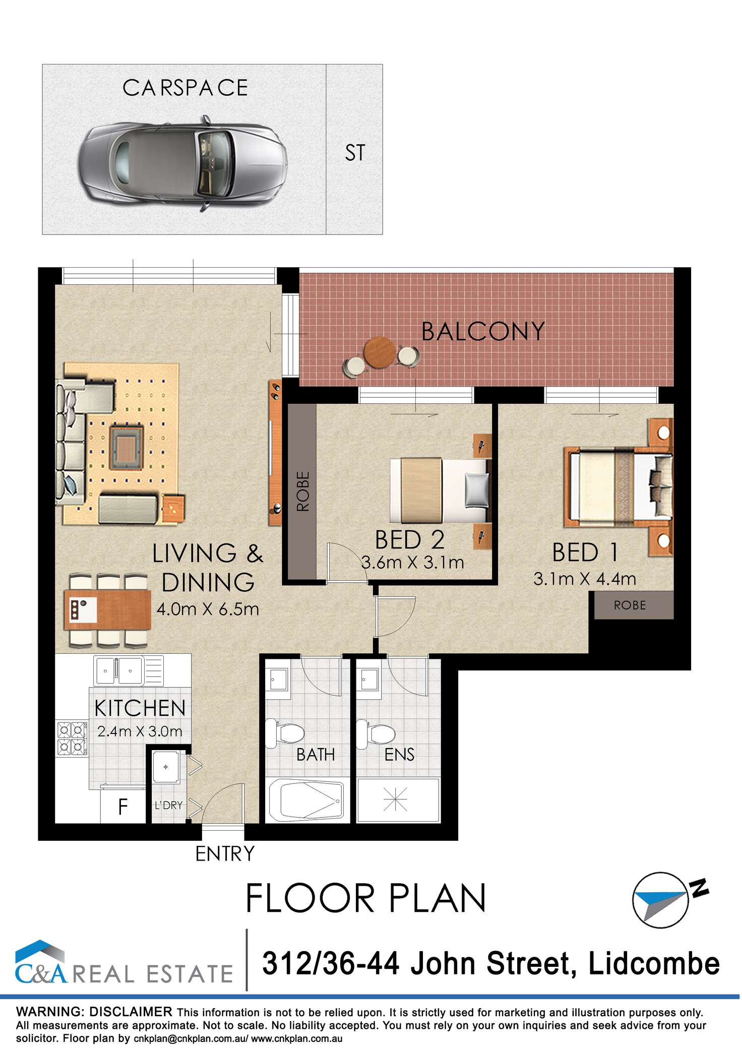 Floorplan of Homely apartment listing, 312/36-44 John St, Lidcombe NSW 2141