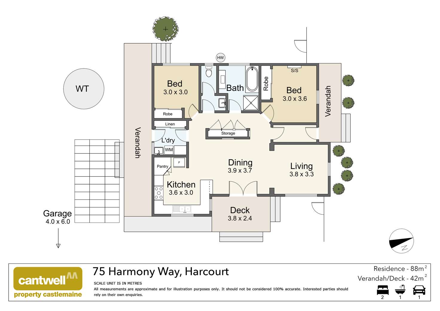 Floorplan of Homely house listing, 75 Harmony Way, Harcourt VIC 3453