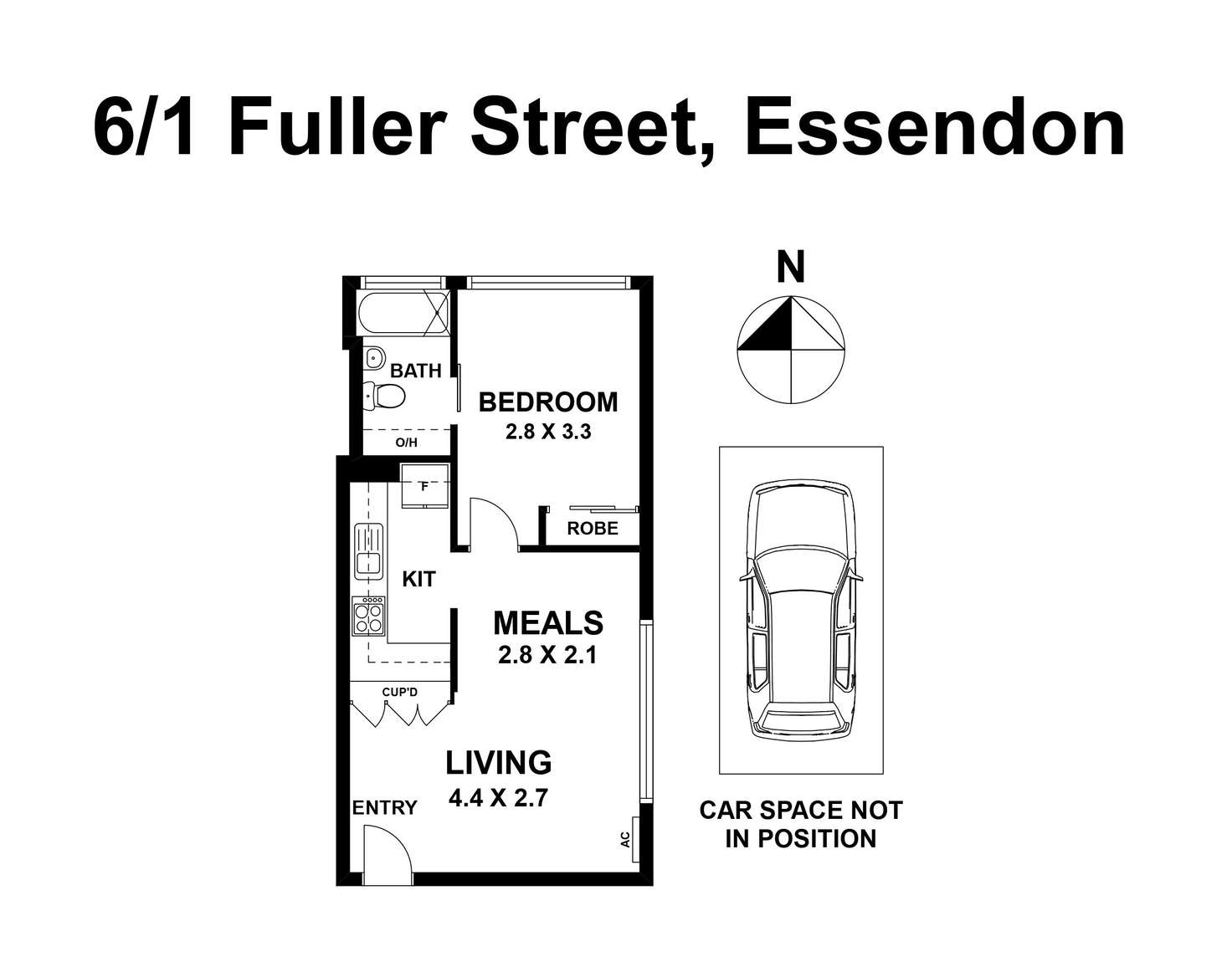 Floorplan of Homely apartment listing, 6/1 Fuller Street, Essendon VIC 3040