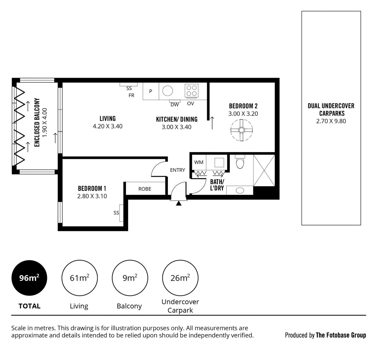 Floorplan of Homely apartment listing, 307/10 Balfours Way, Adelaide SA 5000